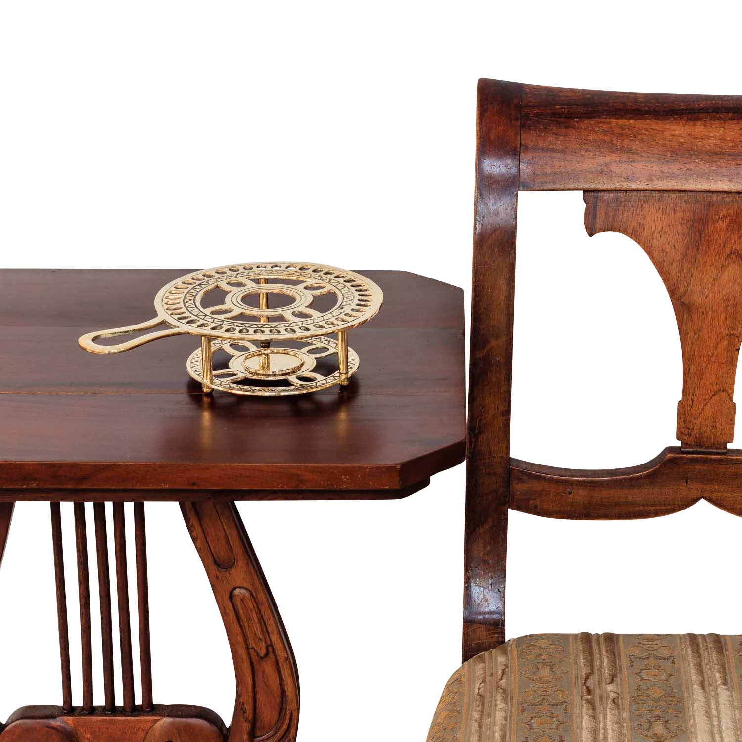 Stövchen Messing Teewärmer Kaffeewärmer Wärmer gold Antik-Stil - 24cm