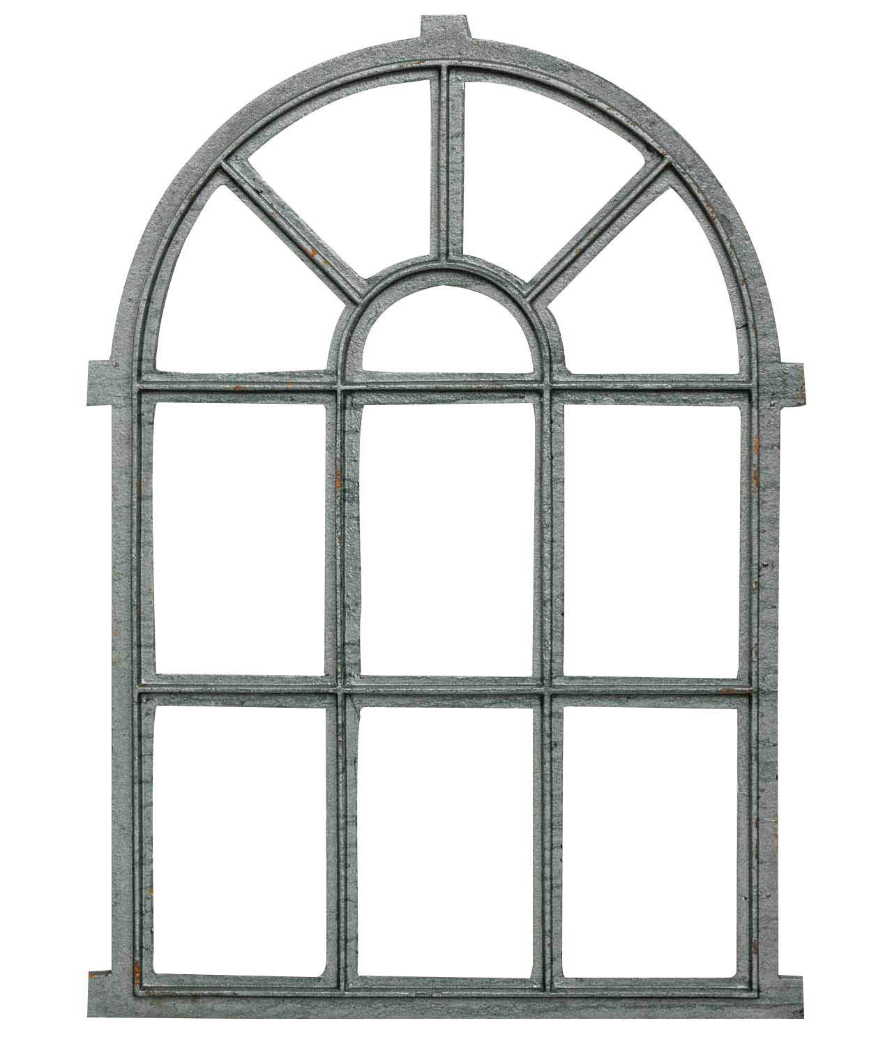 aubaho-F15-G-3 Fenster grau Stallfenster Eisenfenster Scheunenfenster Eisen 92cm Antik-Stil (z)