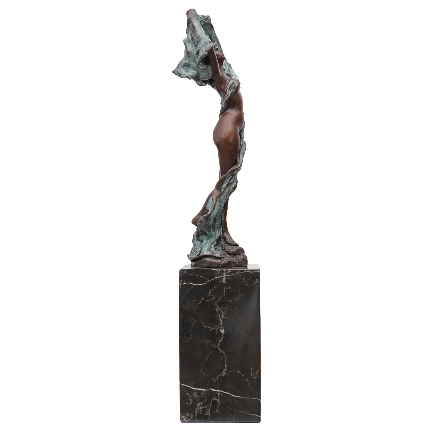 Bronzeskulptur Frau Tänzerin im Antik-Stil Bronze Figur Statue 35cm