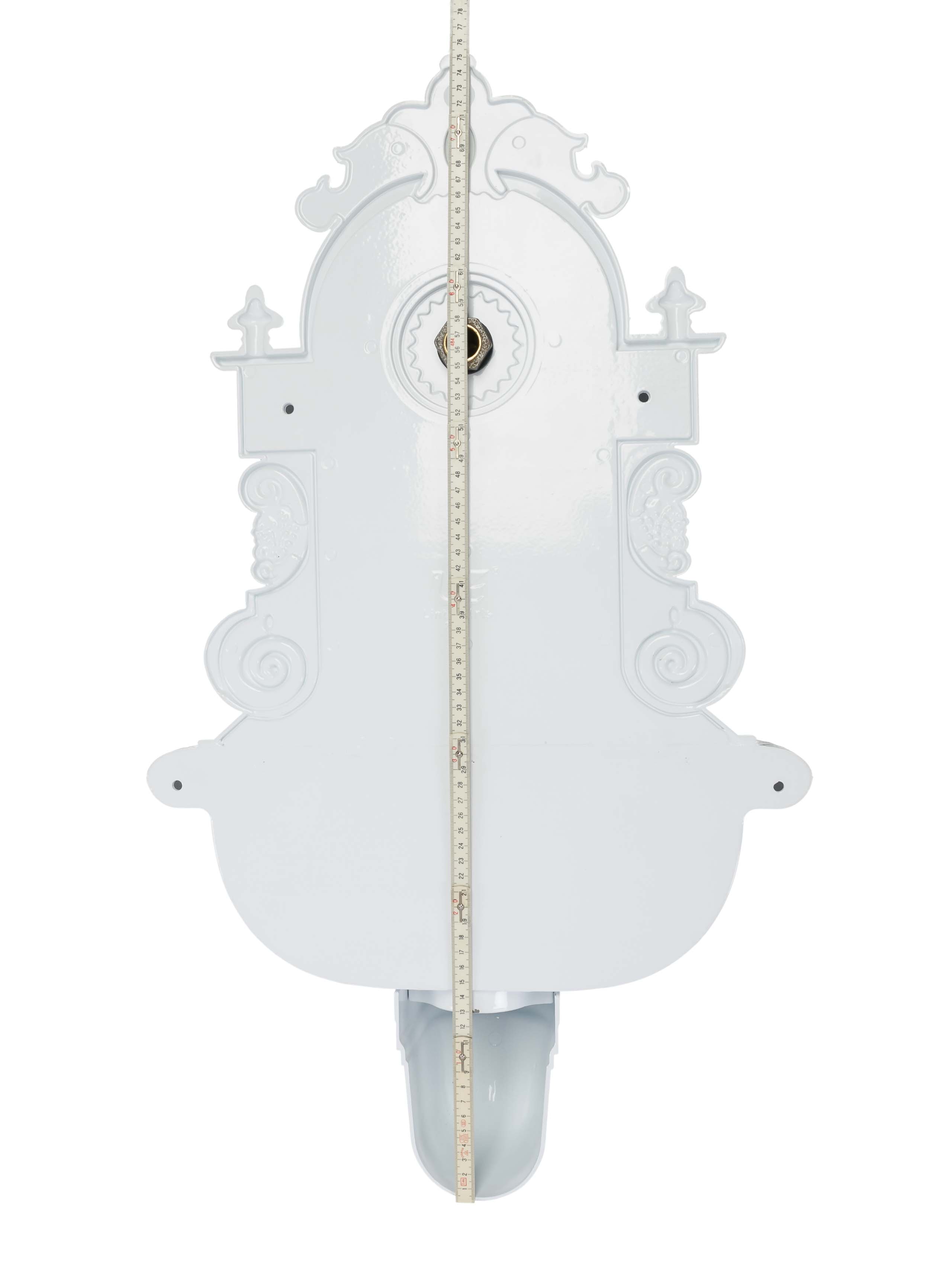 WASCHBECKEN WANDBRUNNEN WEIN GARTEN ALU WEISS ANTIK STIL BRUNNEN WASCHPLATZ BAD