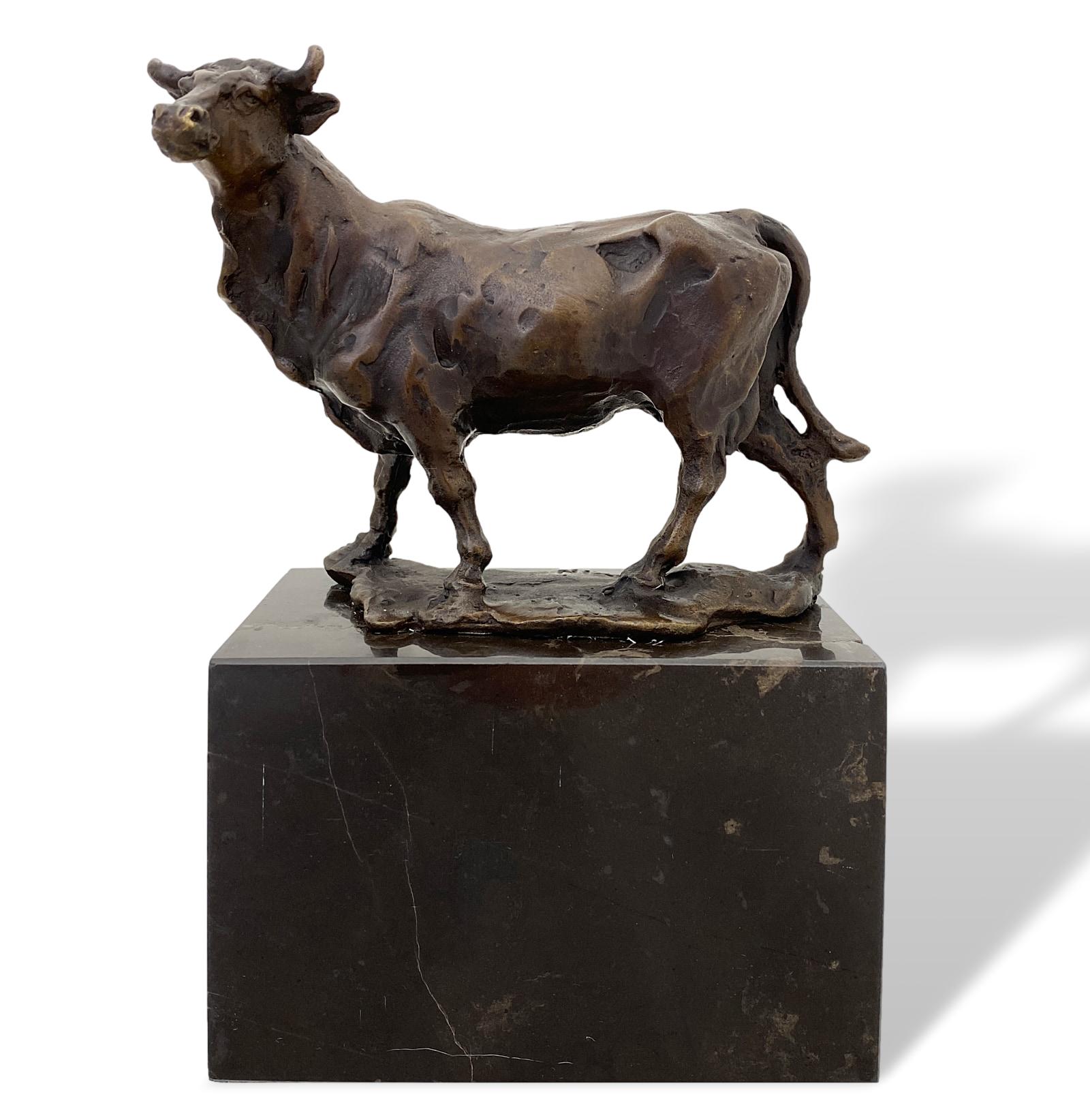 YY-61-3 Skulptur Stier Antik-Stil Bronzeskulptur Bronze Figur nach Carvin Replik Kopie