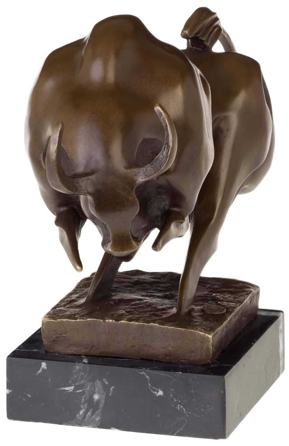 Bronzeskulptur Stier im Antik-Stil Bronze Figur Statue - 37cm