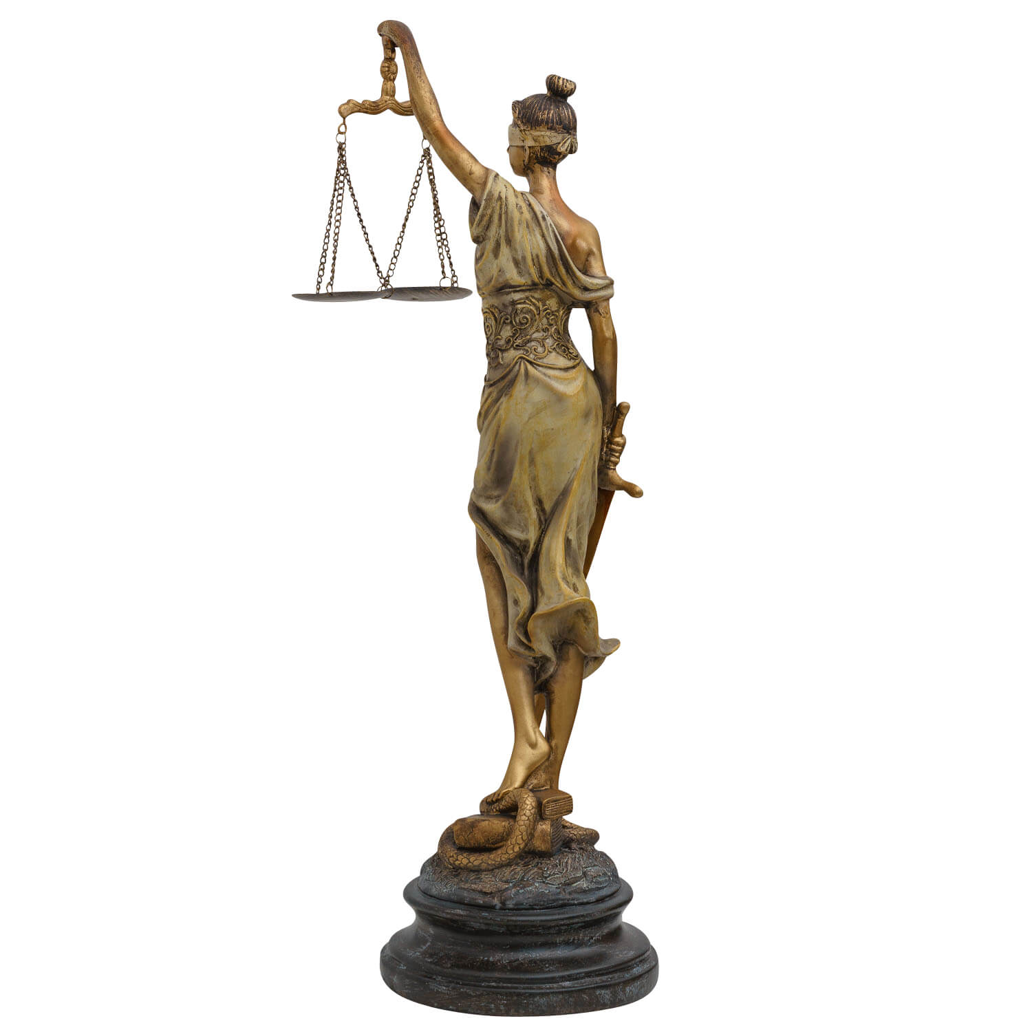 Skulptur Justitia Göttin der Gerechtigkeit Figur im Antik-Stil - 53cm
