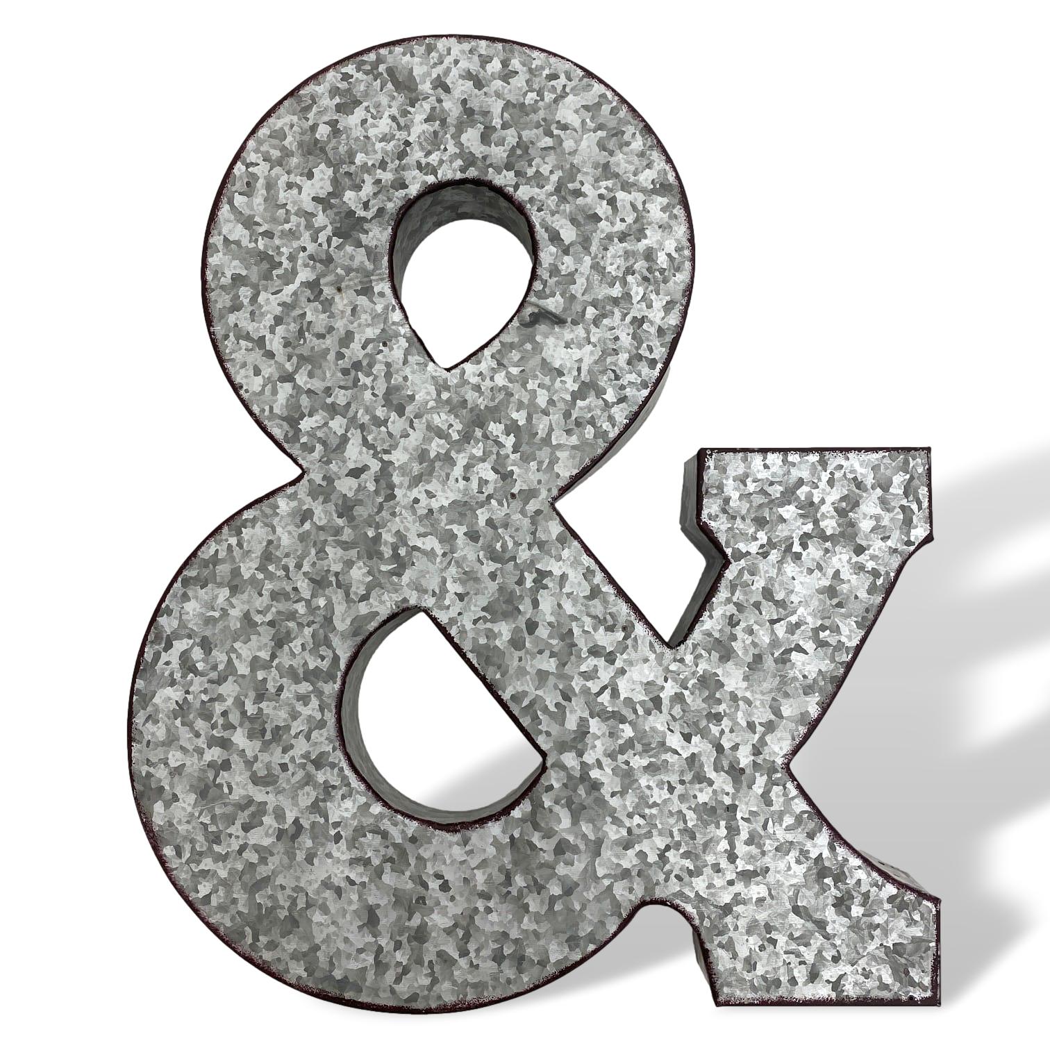 XXL Buchstabe & Zink Metall 52cm Dekoration Garten 3D