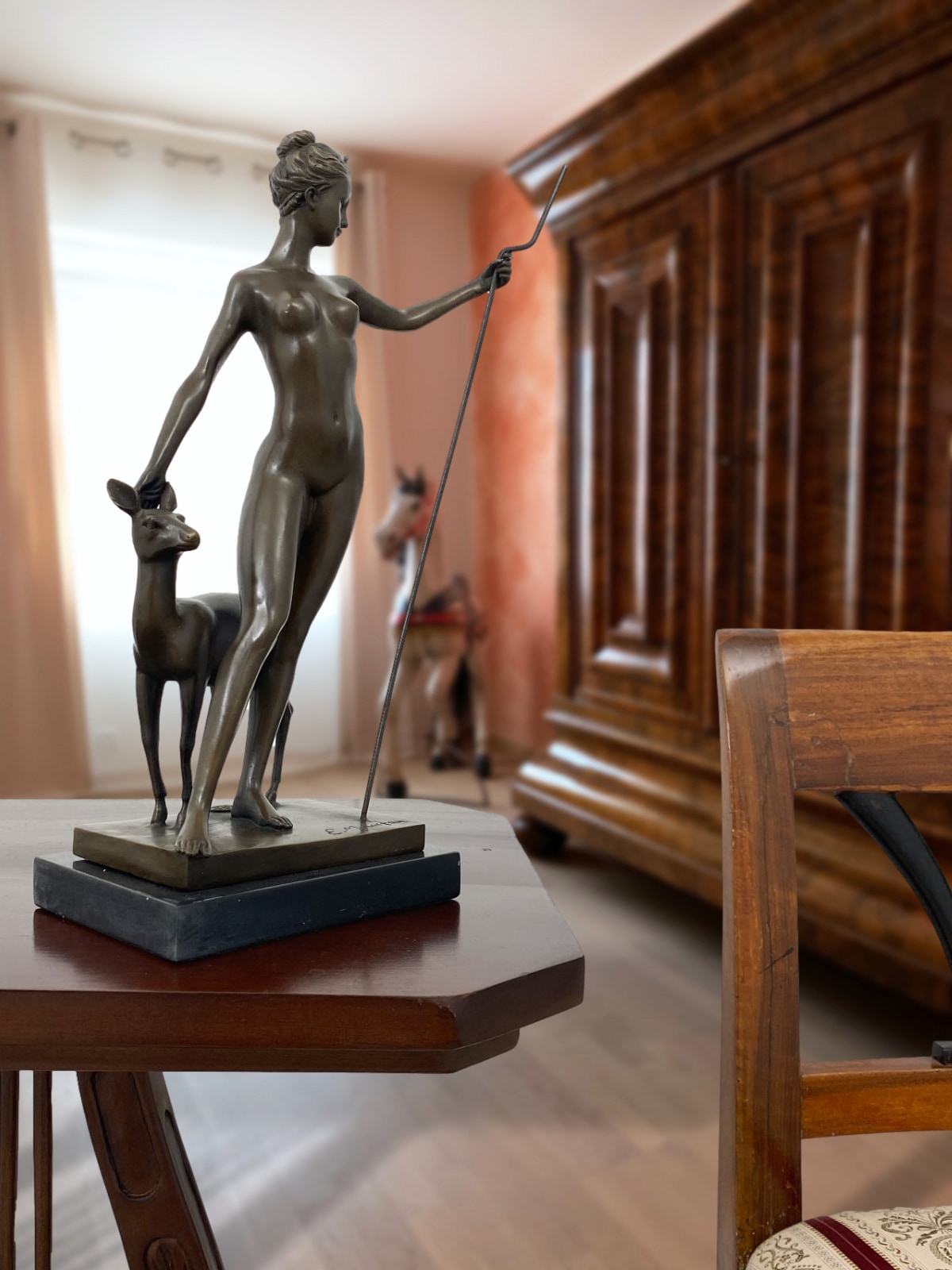 Bronzefigur Diana Göttin derJagd Bronze Skulptur nach McCartan Antik-Stil Replik