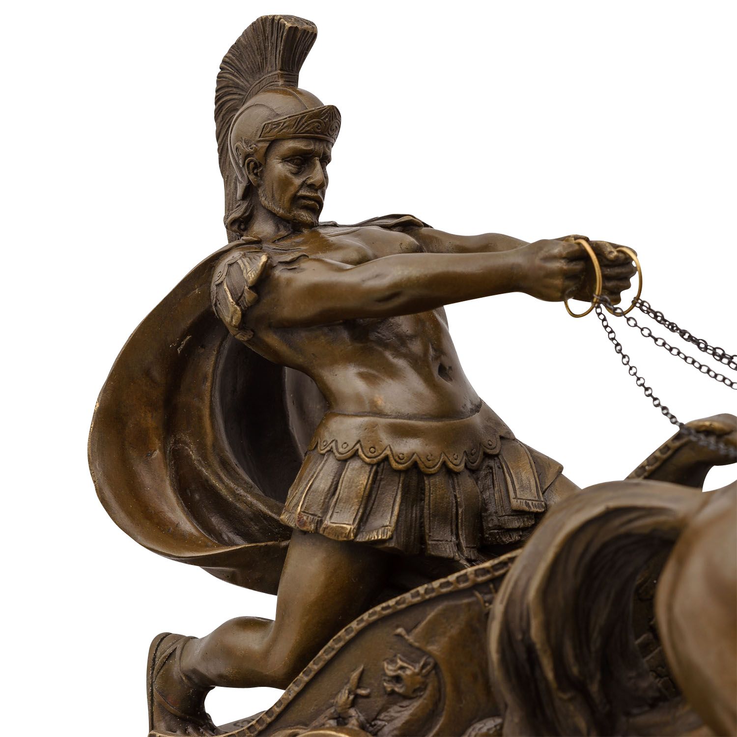 Bronzeskulptur Römer im Streitwagen nach Adrian Jones Reiter Bronze 51cm