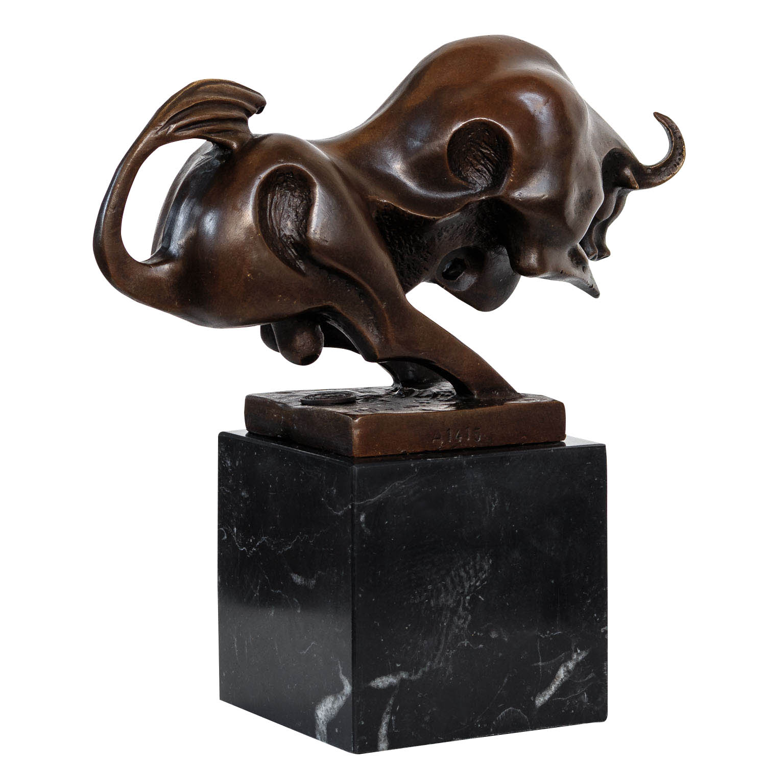 Bronzeskulptur Bulle Ochse Kuh Stier im Antik-Stil Bronze Figur Statue 20cm