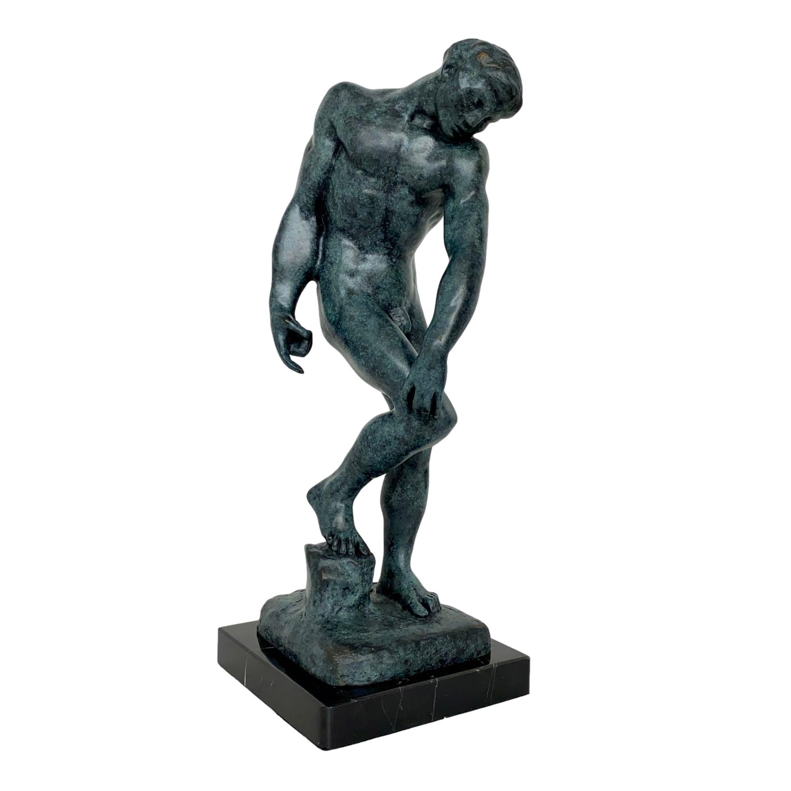 BX-8-1 Bronzeskulptur nach Rodin Adam Figur Statue 30cm Antik-Stil Kopie Replik