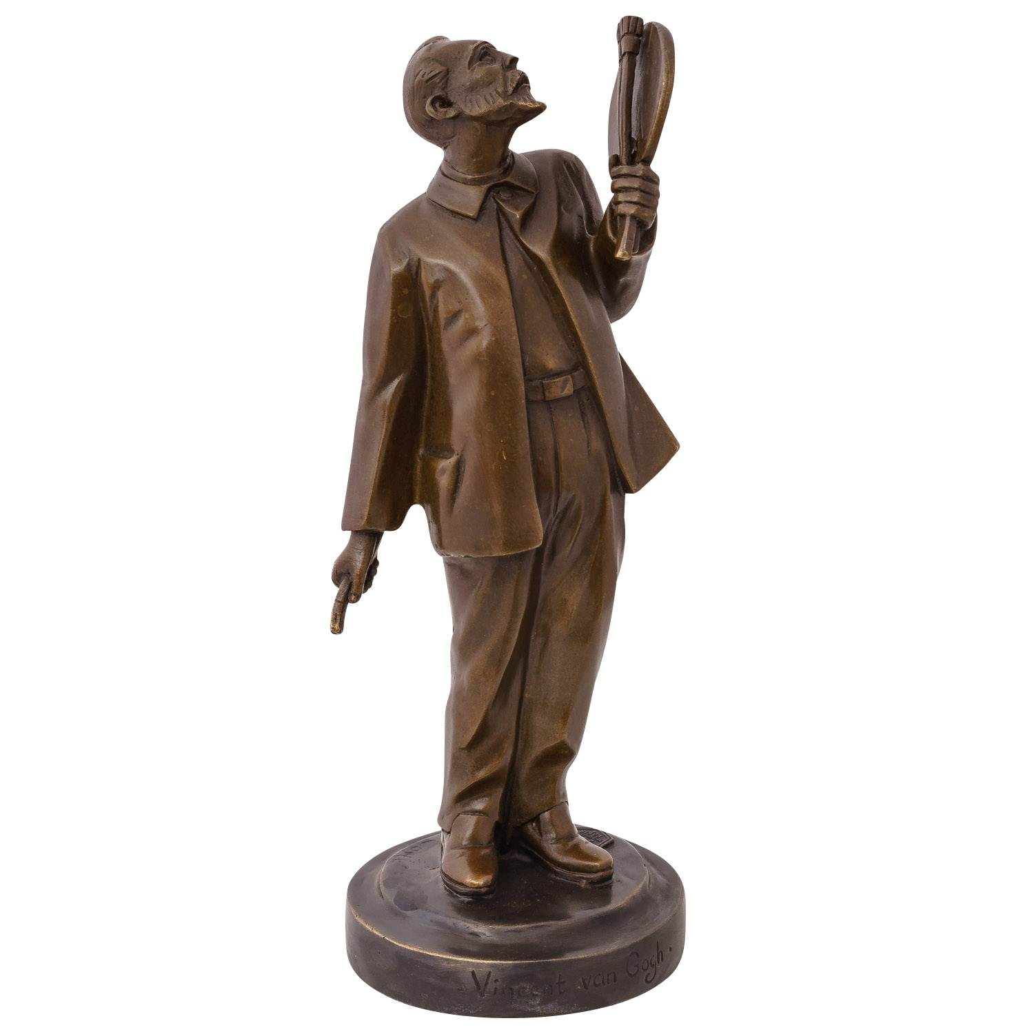 BE-72-2 Bronzefigur Vincent van Gogh Maler Künstler Malerei Kunst Büste Skulptur Bronze