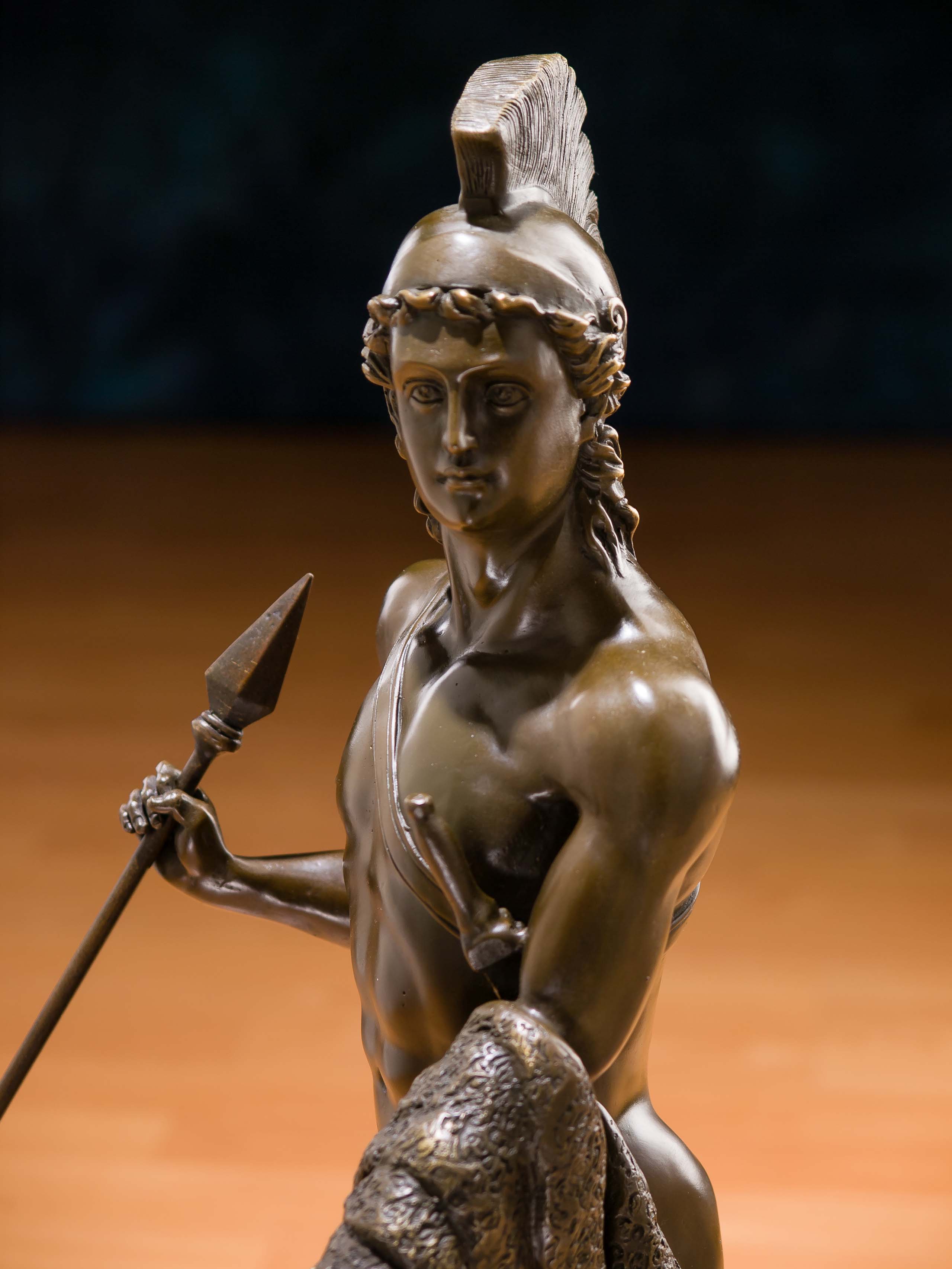 Bronze Skulptur Jason goldenes Vlies Figur 16kg Bronzeskulptur 67cm Bronzefigur