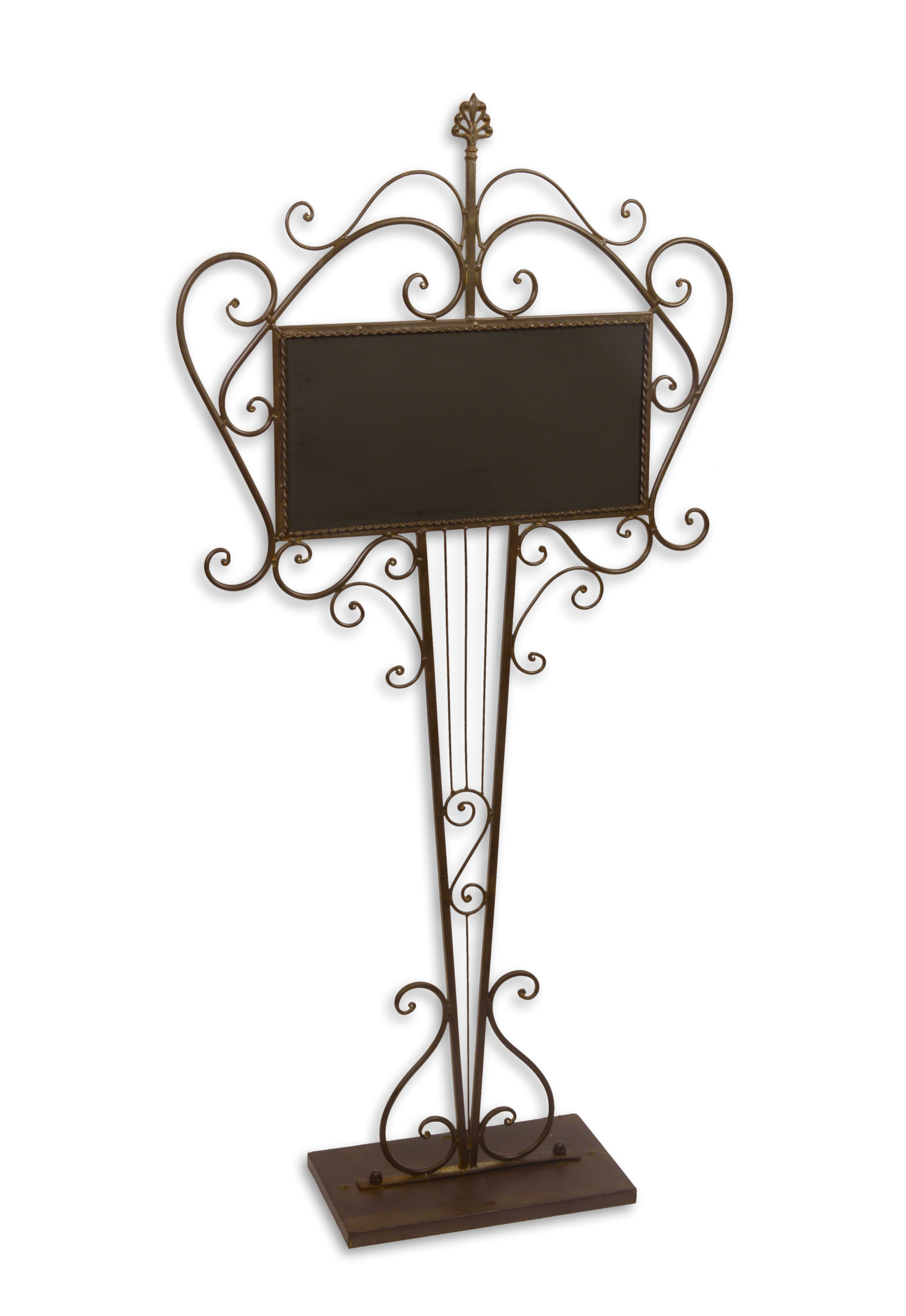 Lavagna in ferro su supporto - marrone replica design retrò decorazione