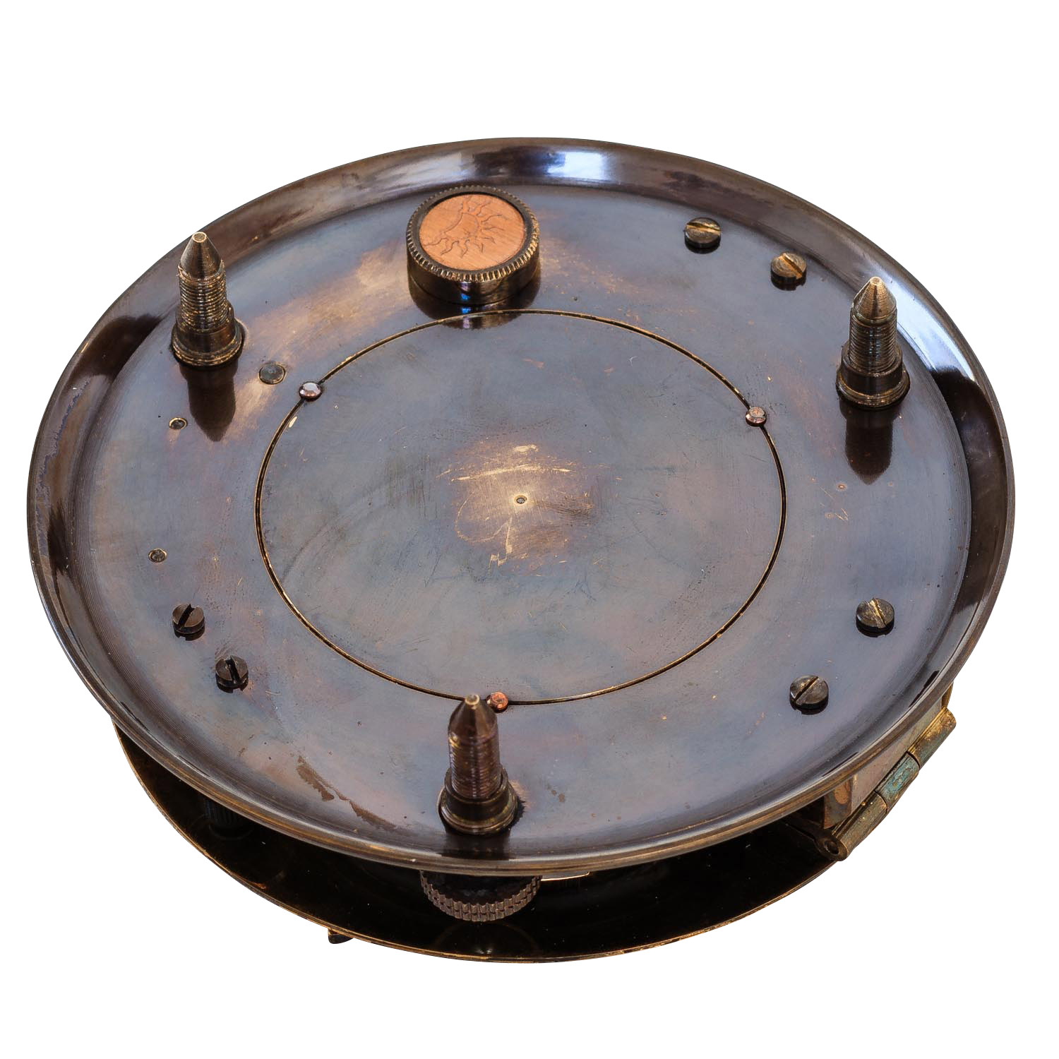 Kompass Maritim Schiff Dekoration Navigation Messing Glas Antik-Stil Replik 13cm