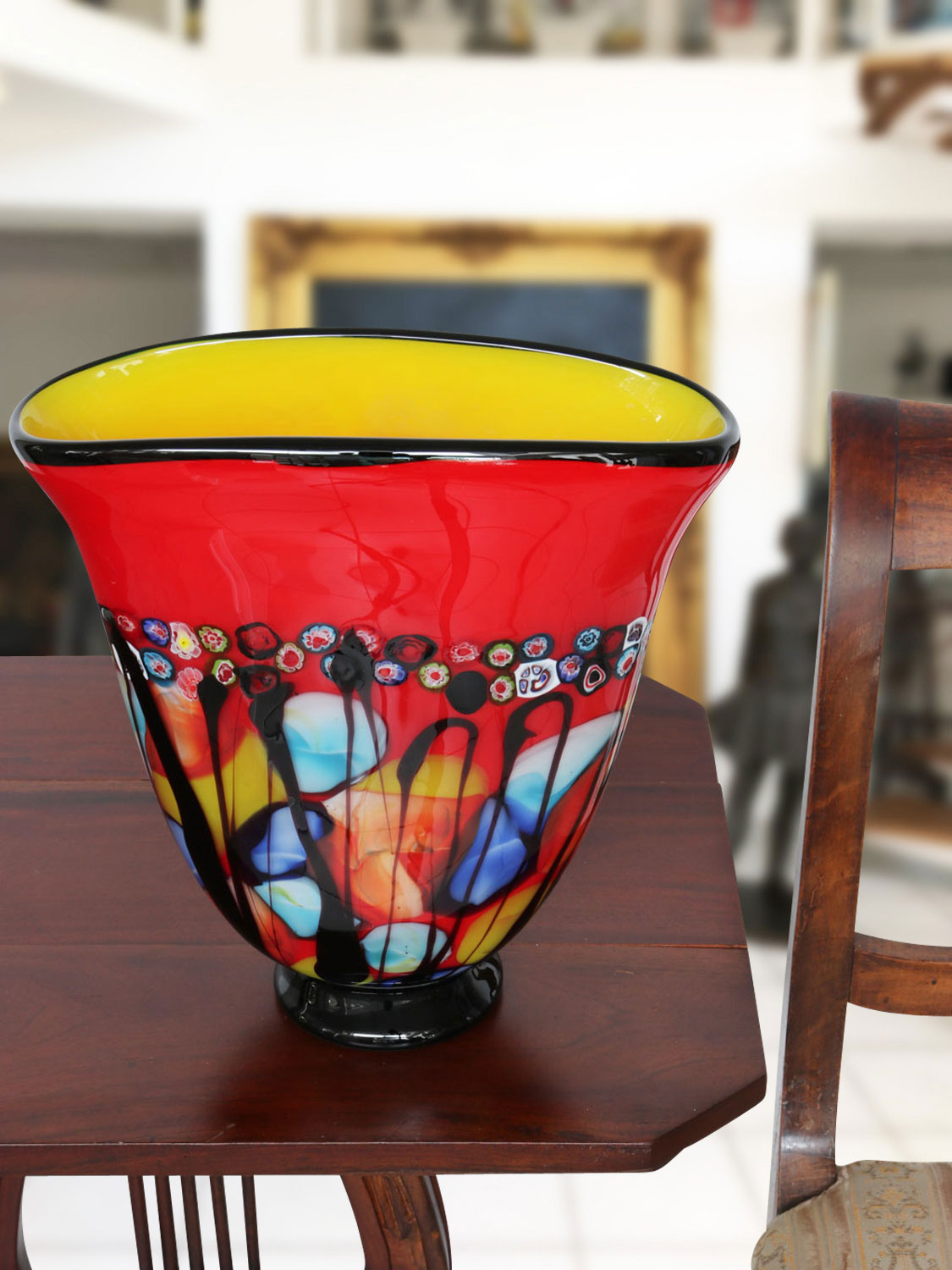 Glasvase Vase Glas im Murano Antik Stil 28cm