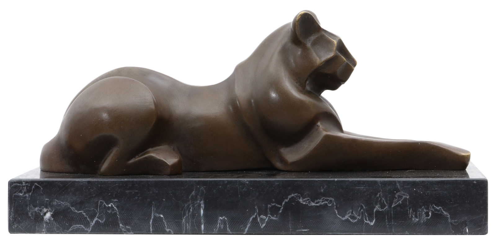 Bronzeskulptur Katze im Antik-Stil Bronze Figur Statue 26cm