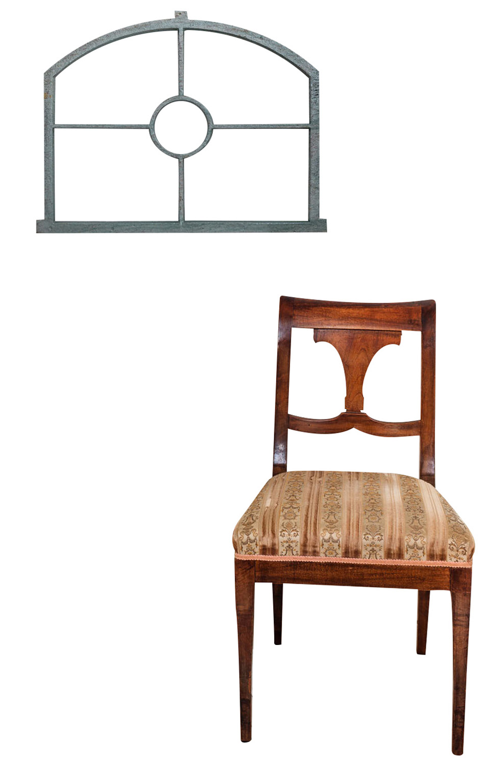 Fenster grau Stallfenster Eisenfenster Scheunenfenster Eisen 66cm Antik-Stil (w)