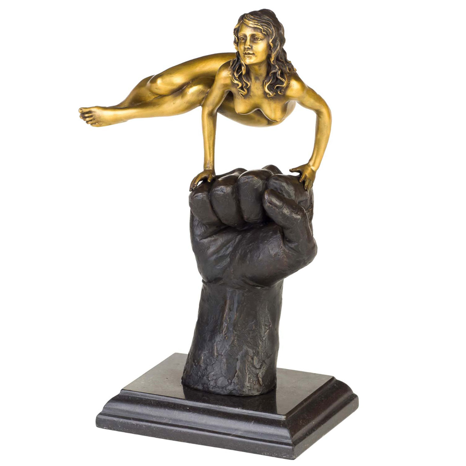 Bronzeskulptur Frau Erotik Kunst im Antik-Stil Bronze Figur 31cm