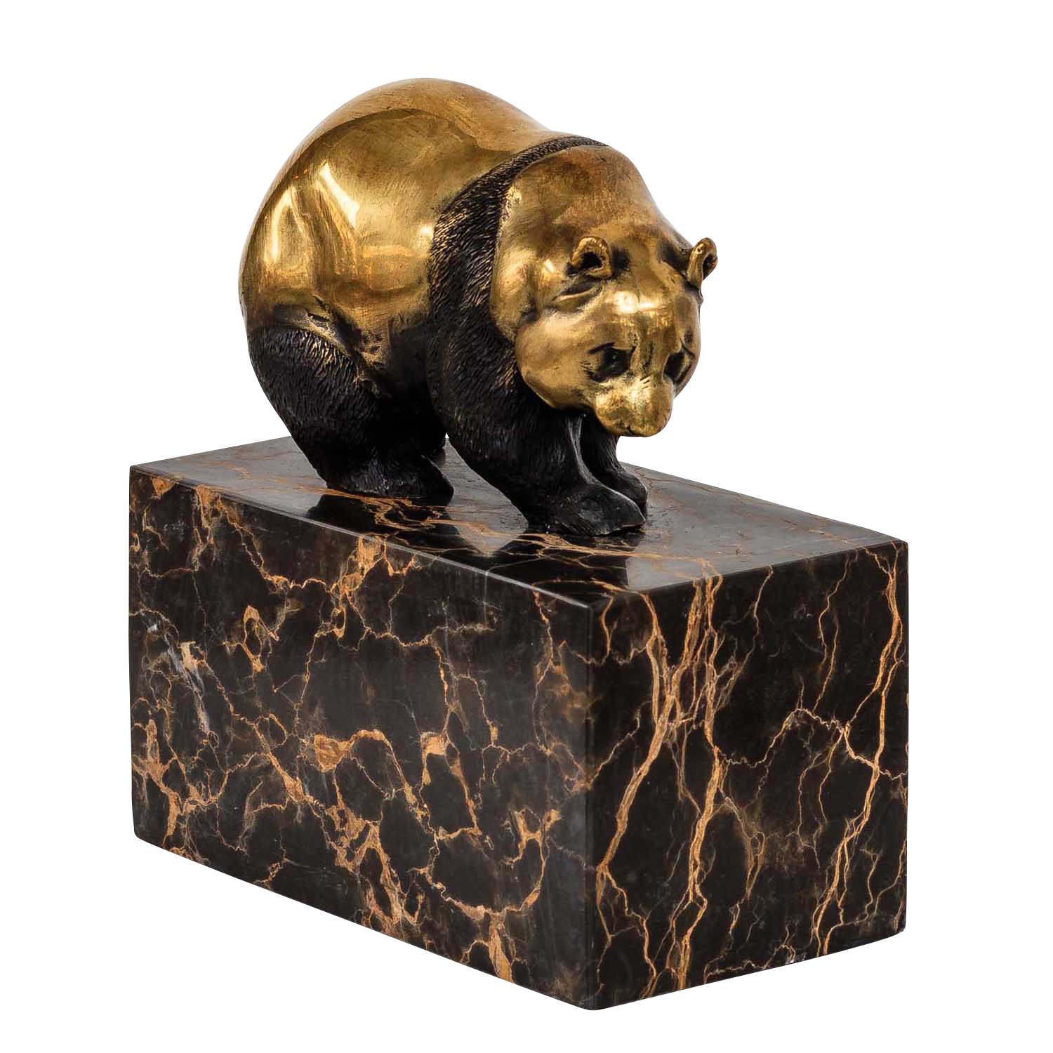 Bronzeskulptur Panda im Antik-Stil Bronze Figur 15cm