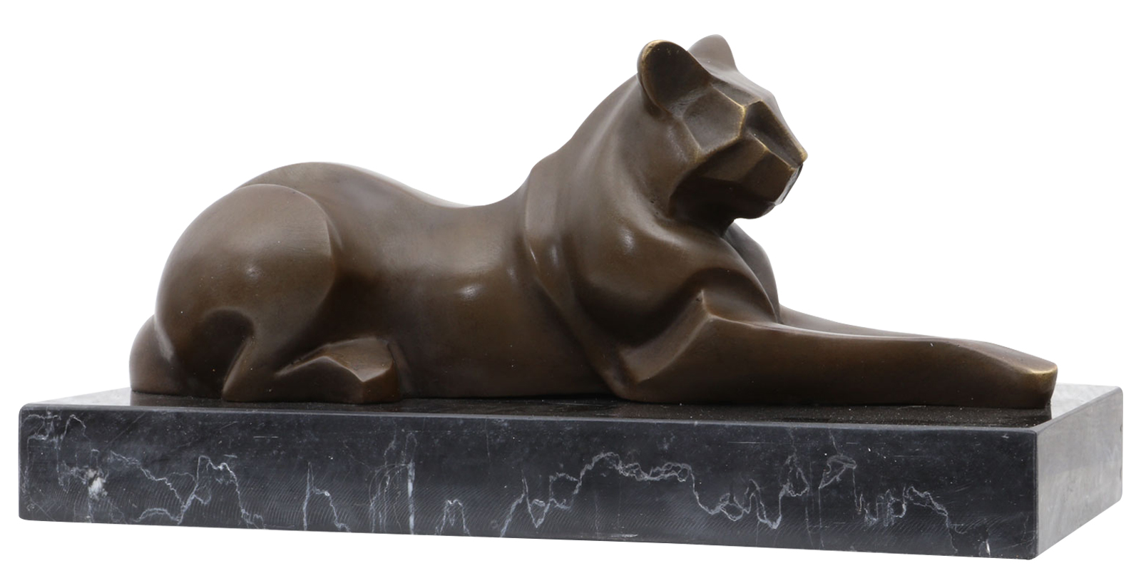 Bronzeskulptur Katze im Antik-Stil Bronze Figur Statue 26cm
