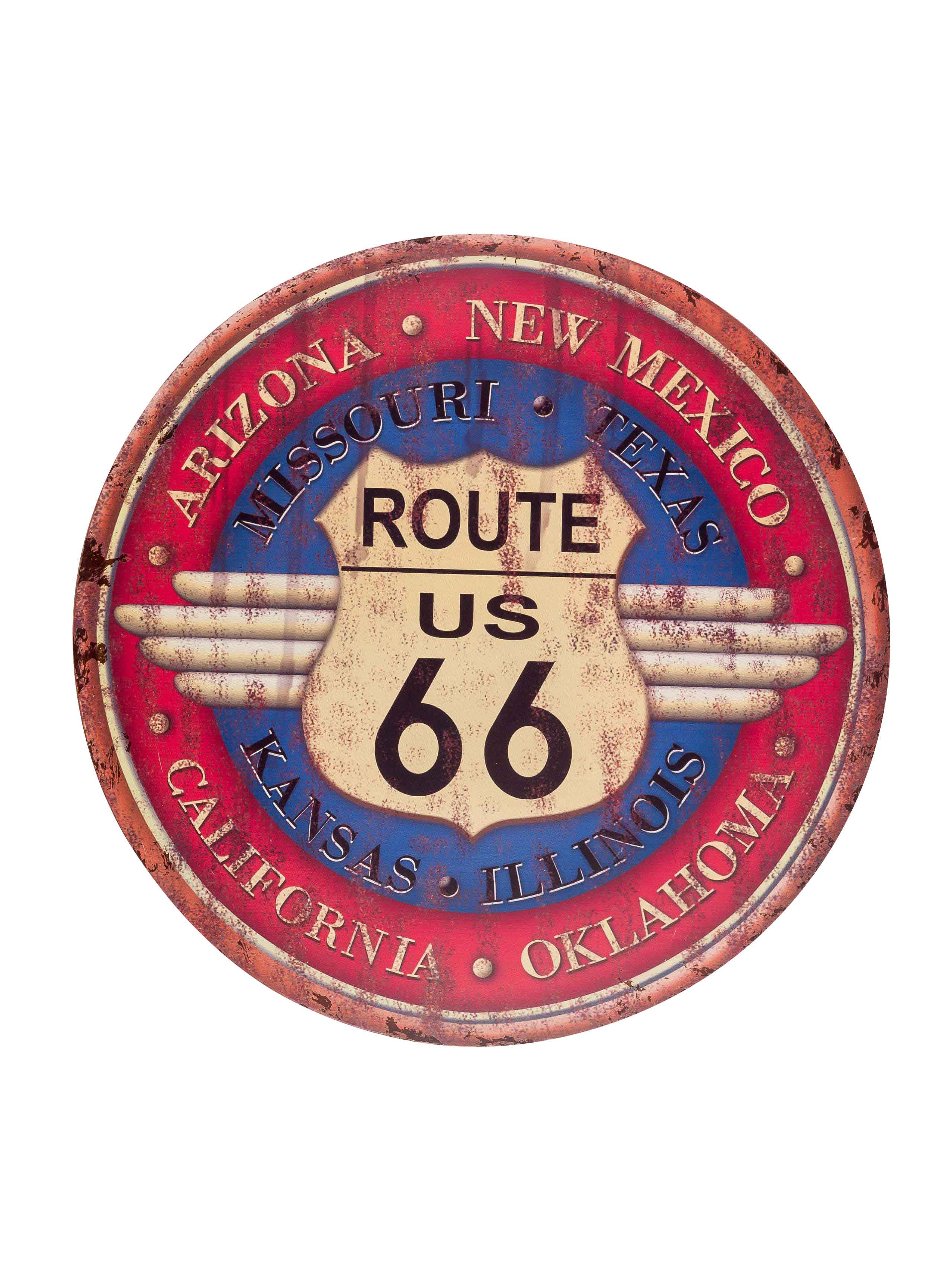 Segno cartello lamiera lamiere targe Wall Route 66 Arizona America lavagna