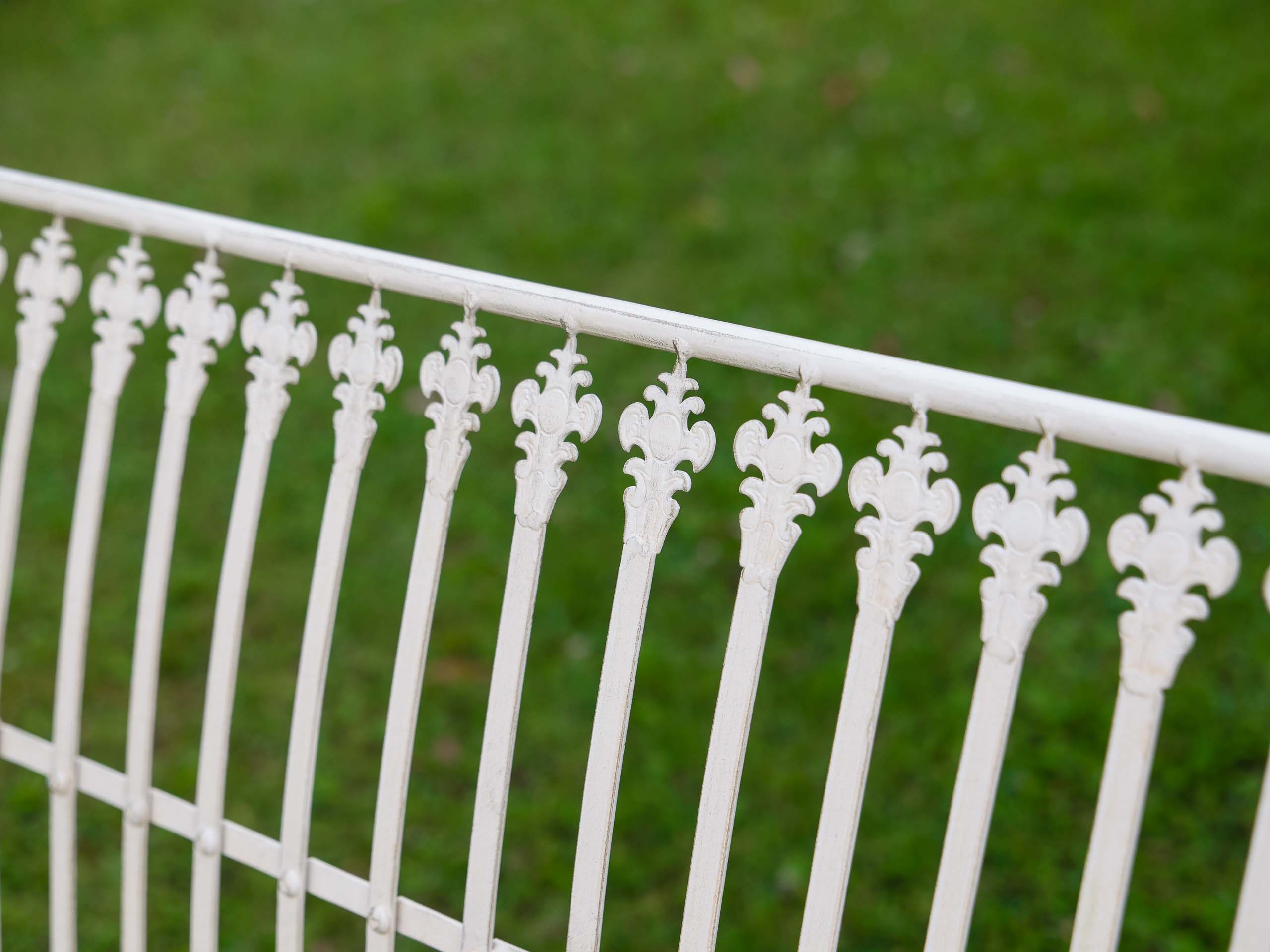 NOSTALGIE GARTENBANK METALL SEHR STABIL ANTIK STIL GARTENMÖBEL GARTEN WEISS