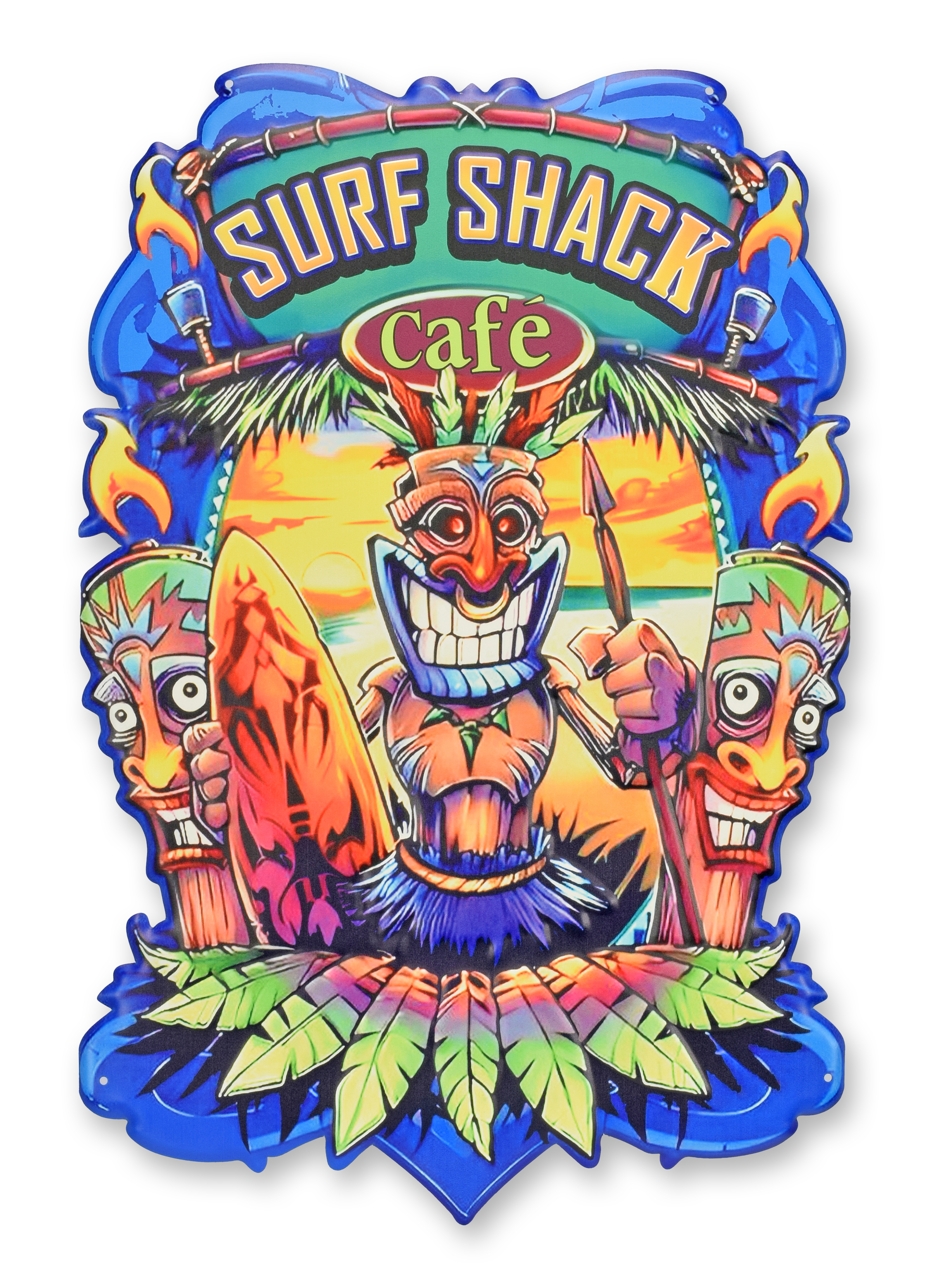 Una lastra di latta goffrata - capanna da surf replica design retrò decorazione