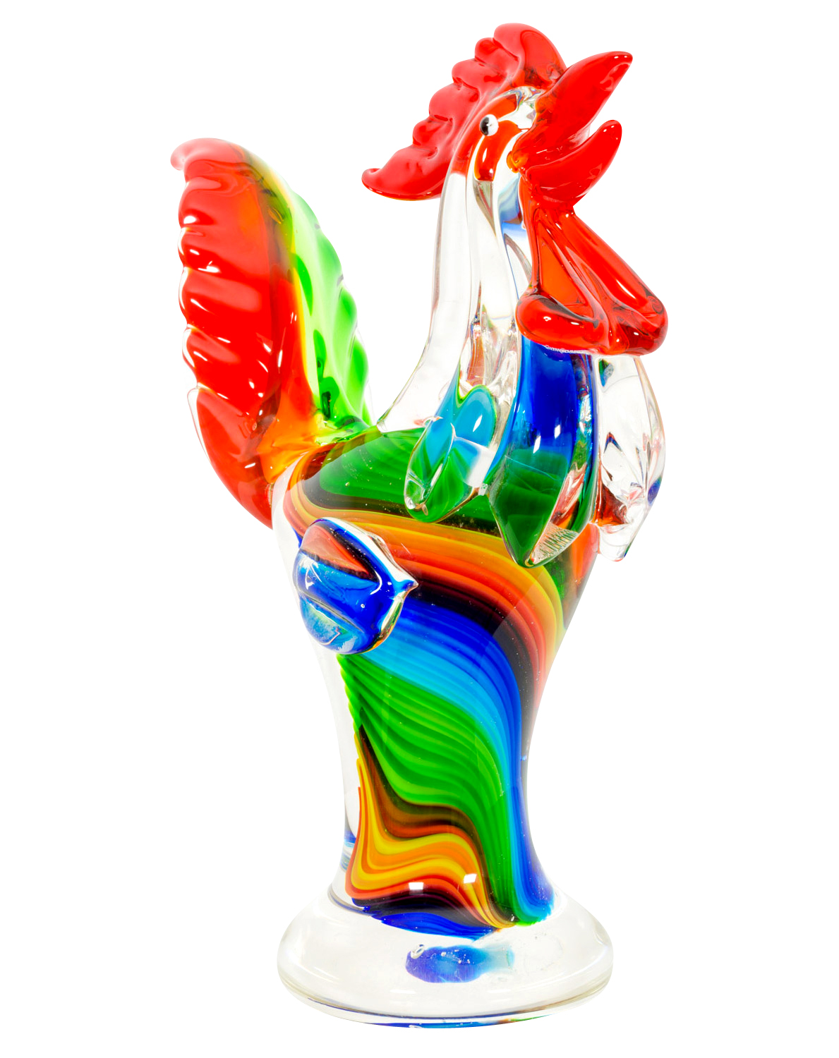 Glasfigur Figur Hahn Glas im Murano Antik Stil 29cm