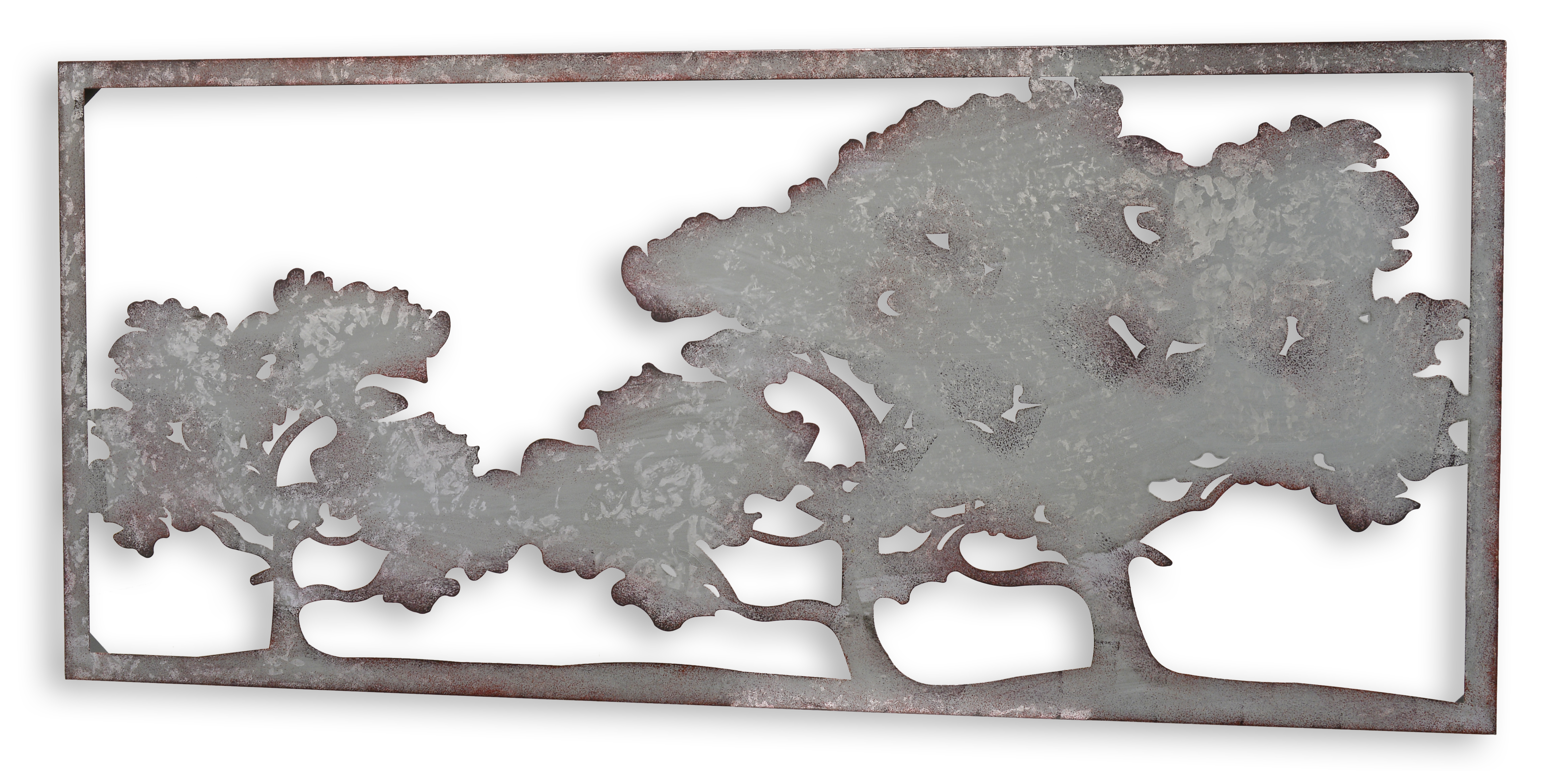 Decorazione da parete con paesaggio di alberi di ferro replica design retrò decorazione