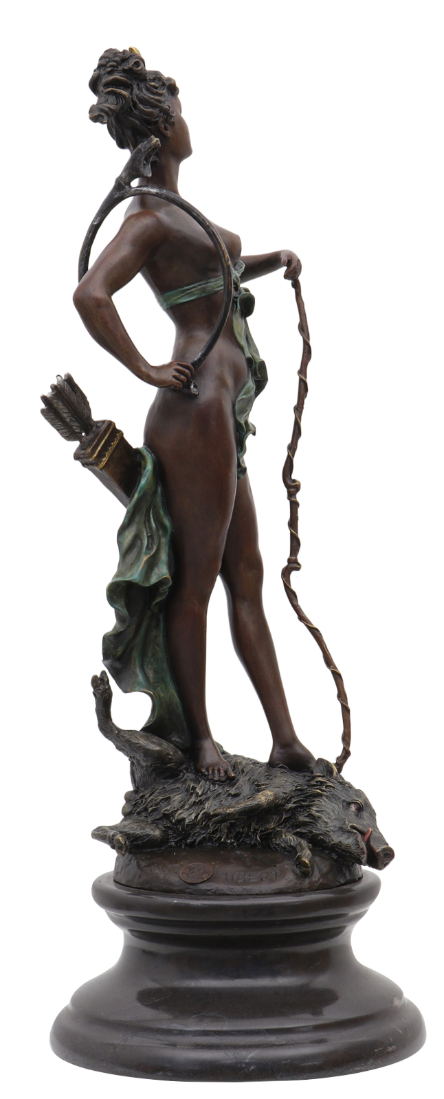 Bronzeskulptur Diana Victorius im Antik-Stil Bronze Figur Statue 47,6cm