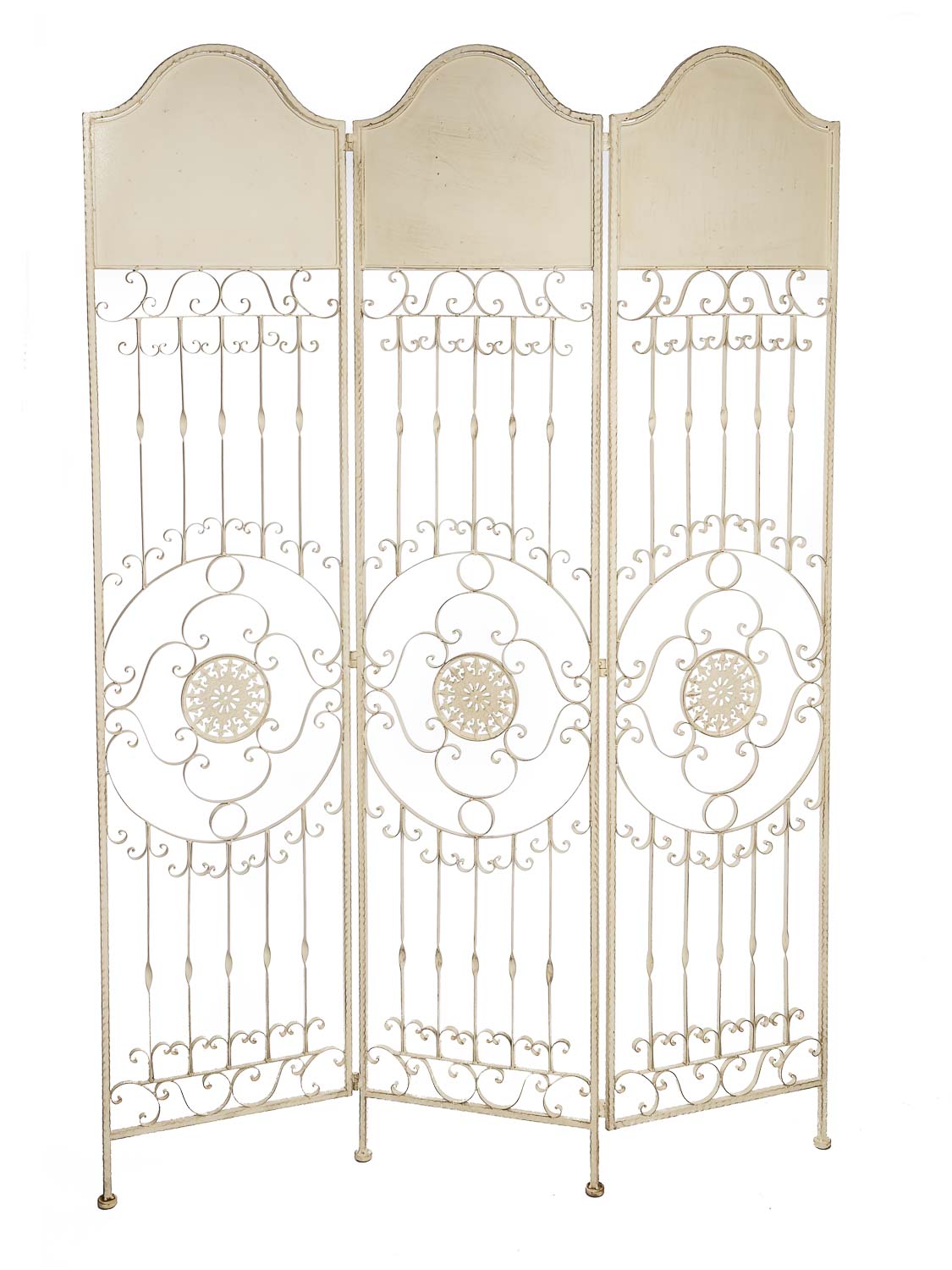 Paravent Pergola Spalier Eisen Rankhilfe Zaun 19kg Antik-Stil Raumteiler weiß