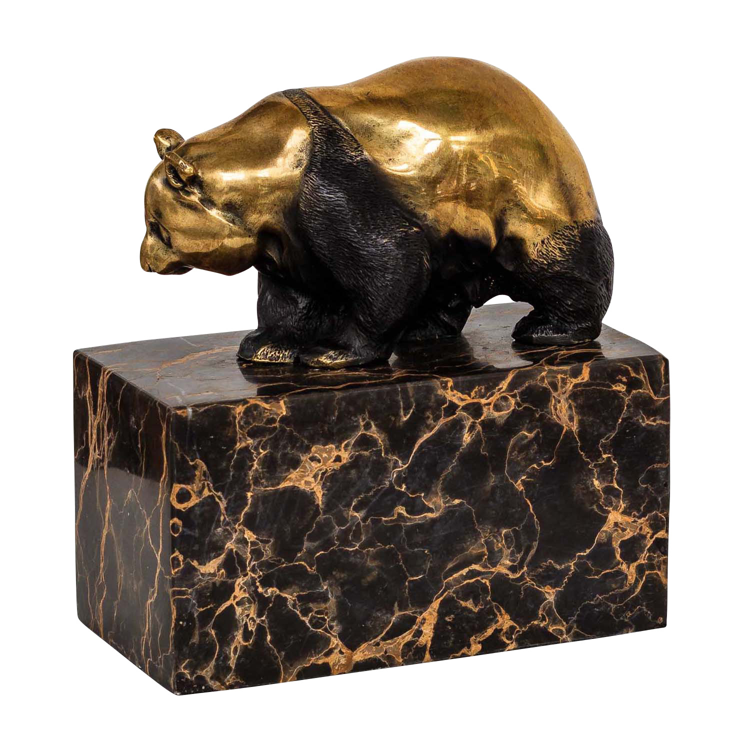 Bronzeskulptur Panda im Antik-Stil Bronze Figur 15cm