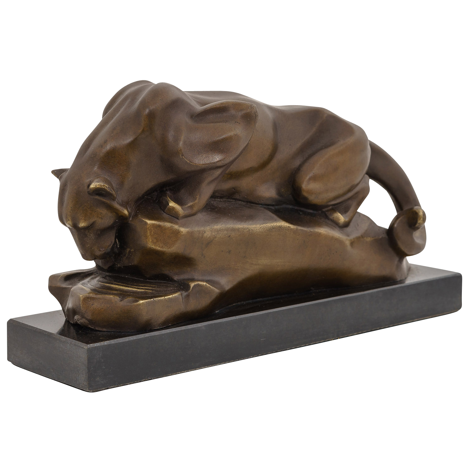 Bronzeskulptur Puma im Antik-Stil Bronze Figur Statue 29cm