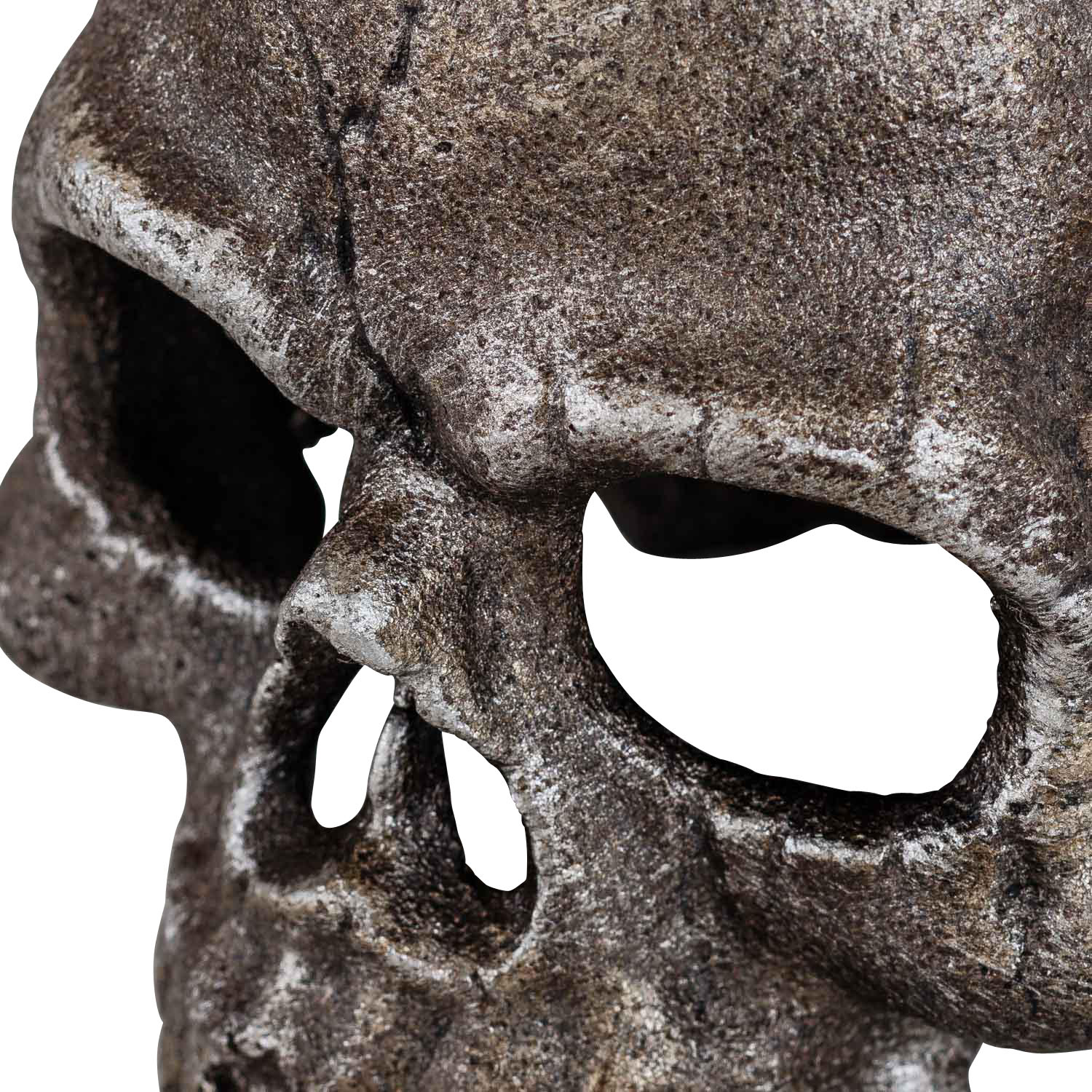 Teelichthalter Totenkopf Kerzenständer Figur Skulptur Eisen Antik-Stil 14cm