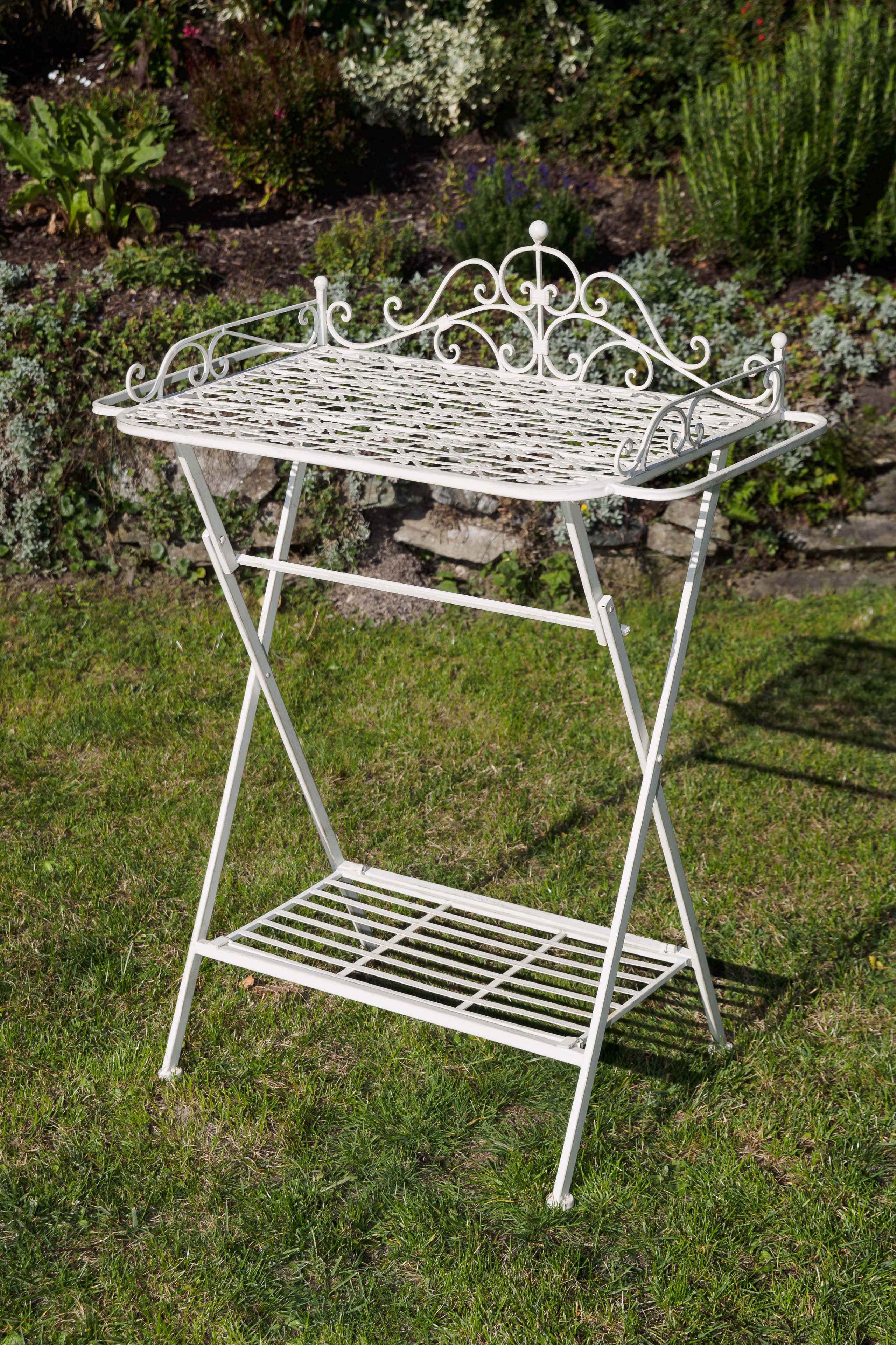 Butlers´s tray Serviertisch Gartentisch Eisen Garten Klapptisch BeistelltischButlers´s tray Serviertisch Gartentisch Eisen Garten Klapptisch Beistelltisch