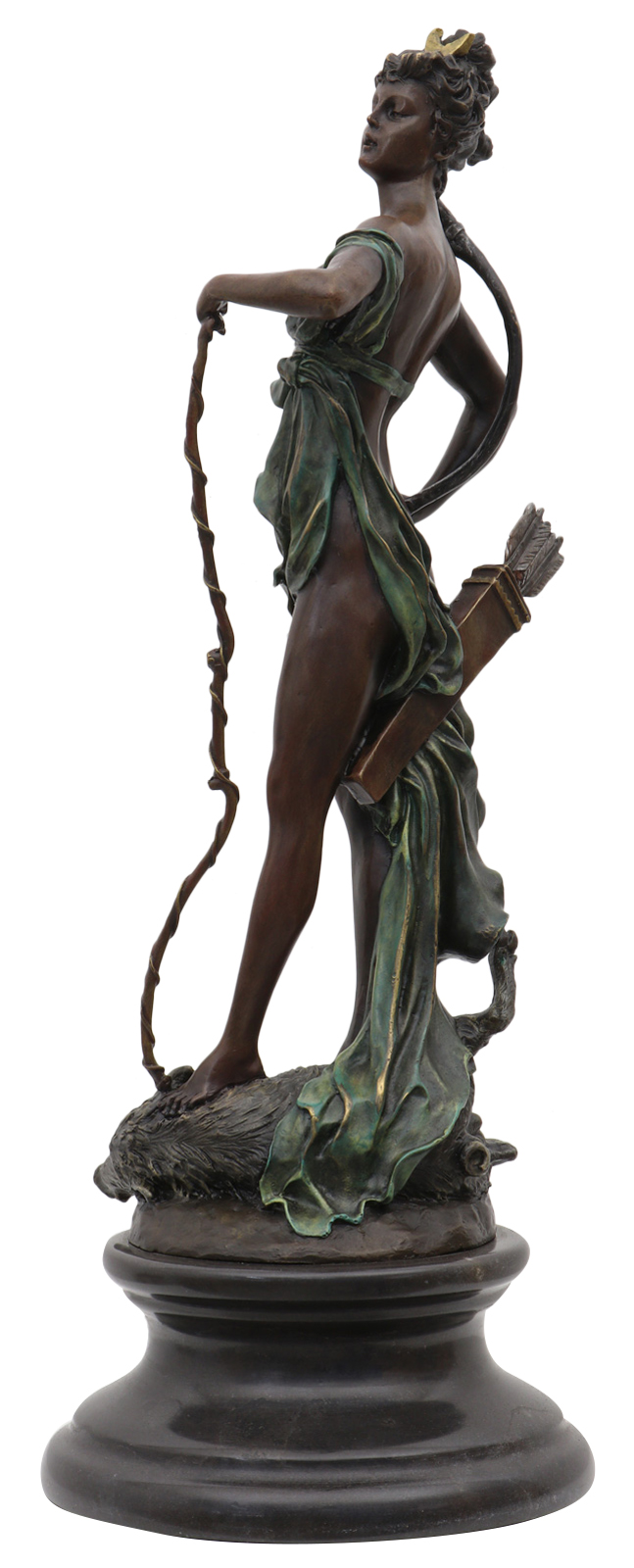 Bronzeskulptur Diana Victorius im Antik-Stil Bronze Figur Statue 47,6cm