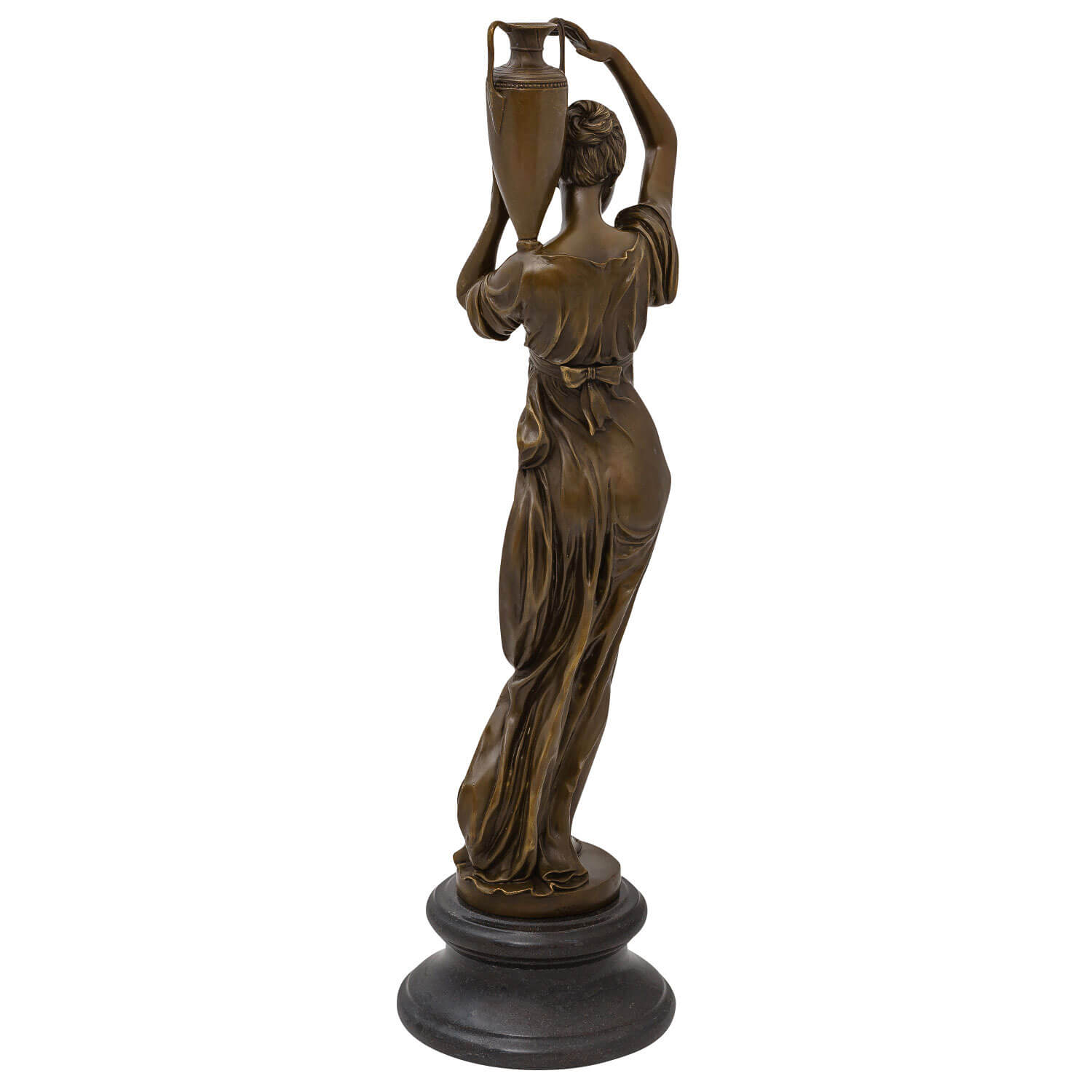 Bronzeskulptur Göttin Hebe Urne Amphore im Antik-Stil Bronze Figur Statue 75cm