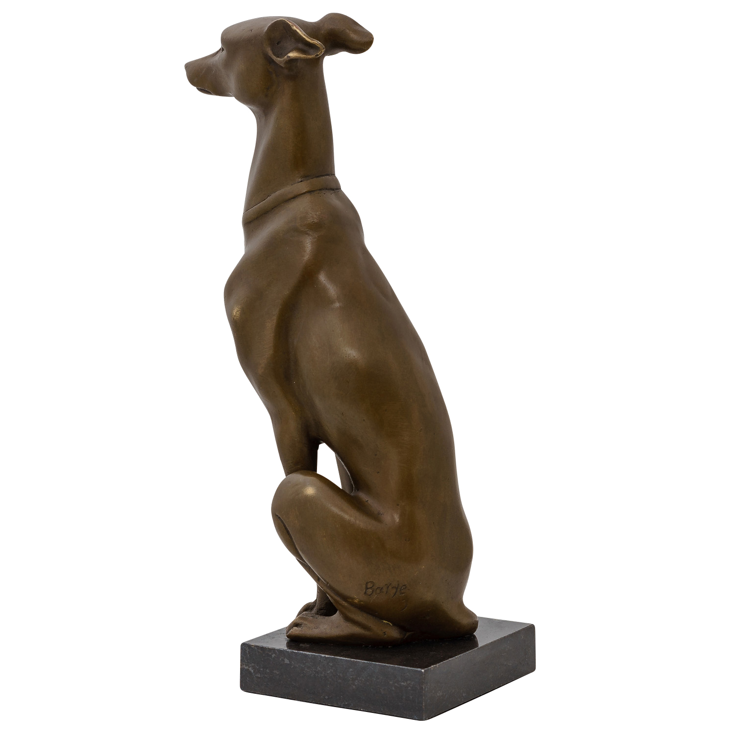 Bronzeskulptur nach Barye Figur Windhund Greyhound Hund 28cm Replik Kopie