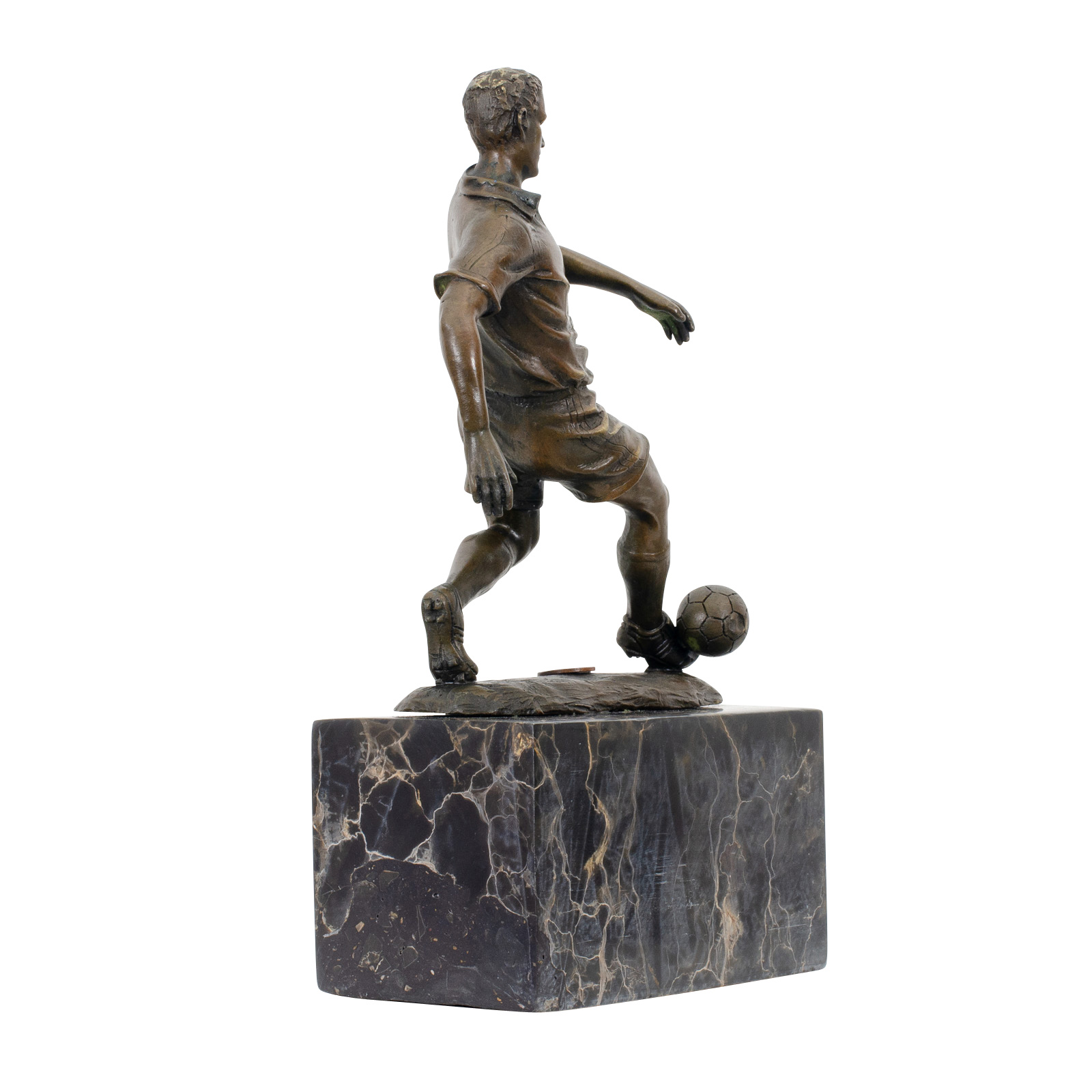 Bronzeskulptur Fussball Bronze Skulptur Figur Trophäe Pokal Verein Statue