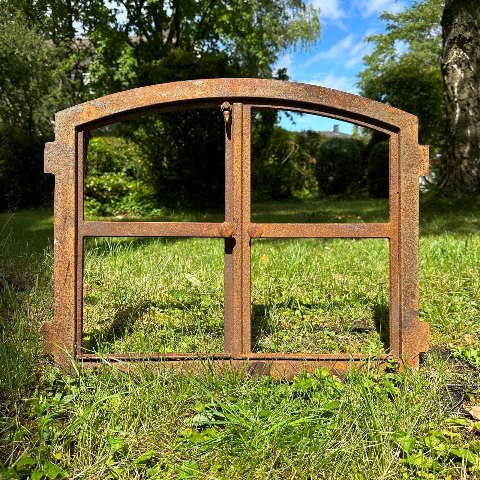 Stallfenster Eisenfenster zum Öffnen Scheunenfenster Rost Eisen 58cm Antik-Stil