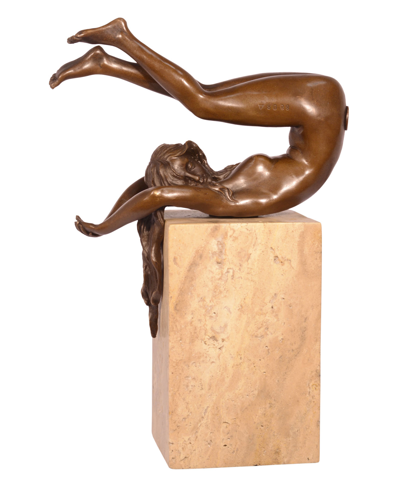 Scultura l'erotismo l'arte in bronzo anticato figura statue 27cm