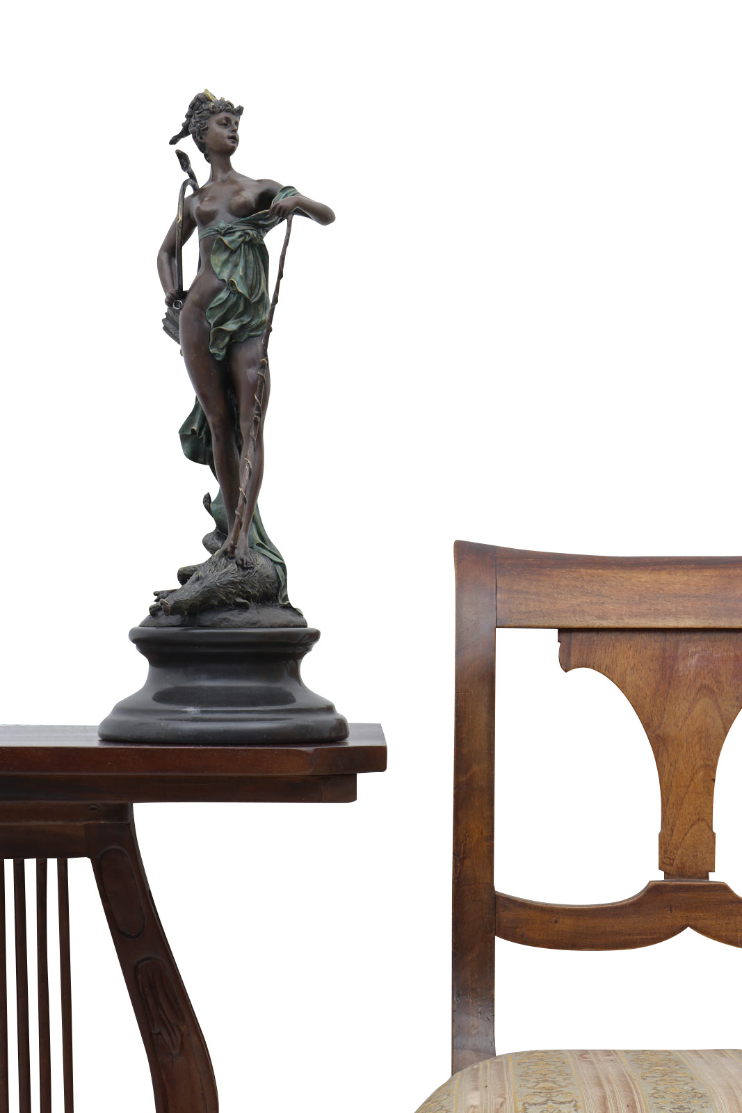 Bronzeskulptur Diana Victorius im Antik-Stil Bronze Figur Statue 47,6cm