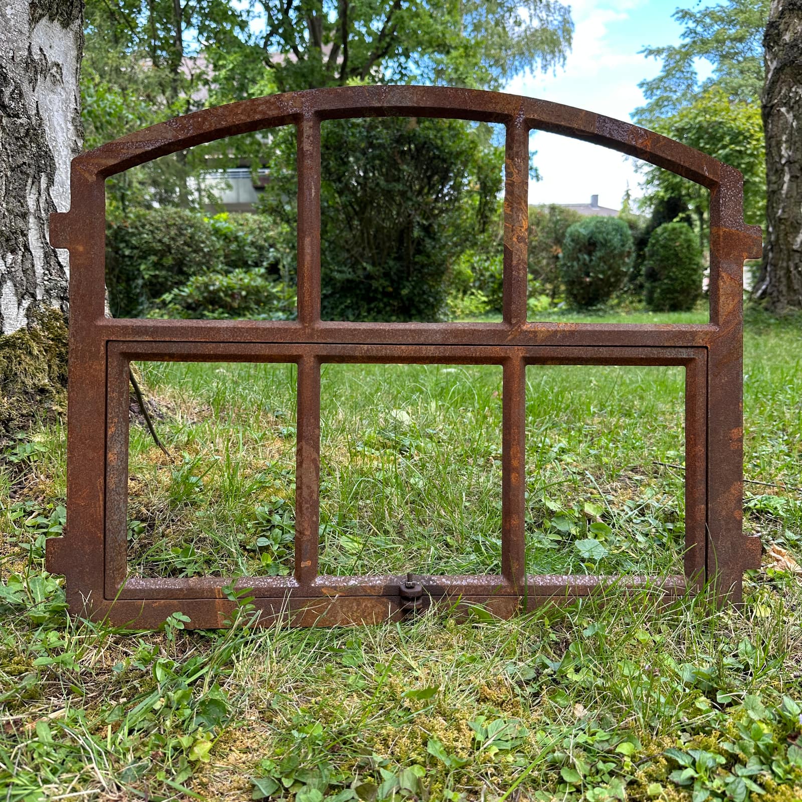 Stallfenster Eisenfenster zum Öffnen Scheunenfenster Rost 64x54cm Antik-Stil