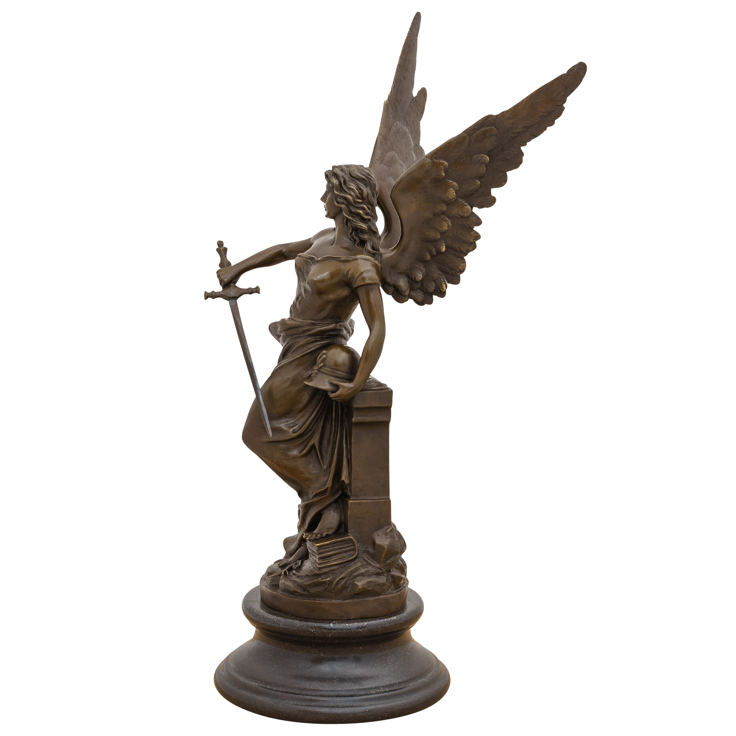 Bronzeskulptur Göttin Minerva Mythologie Bronze Figur Statue Antik-Stil 74cm