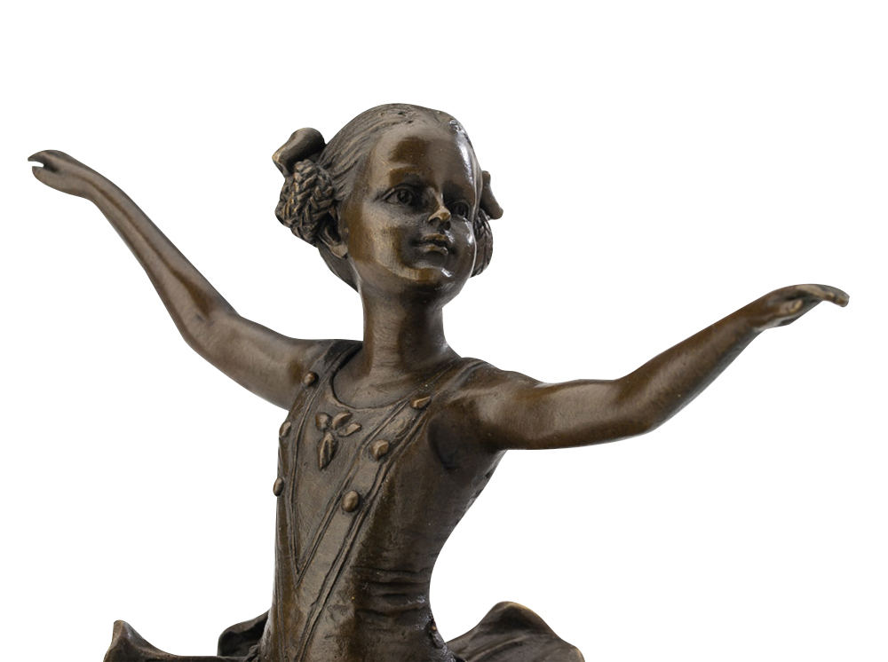 Bronze nach Ferdinand Preiss Ballerina Tänzerin Skulptur Art Deko Antik-Stil