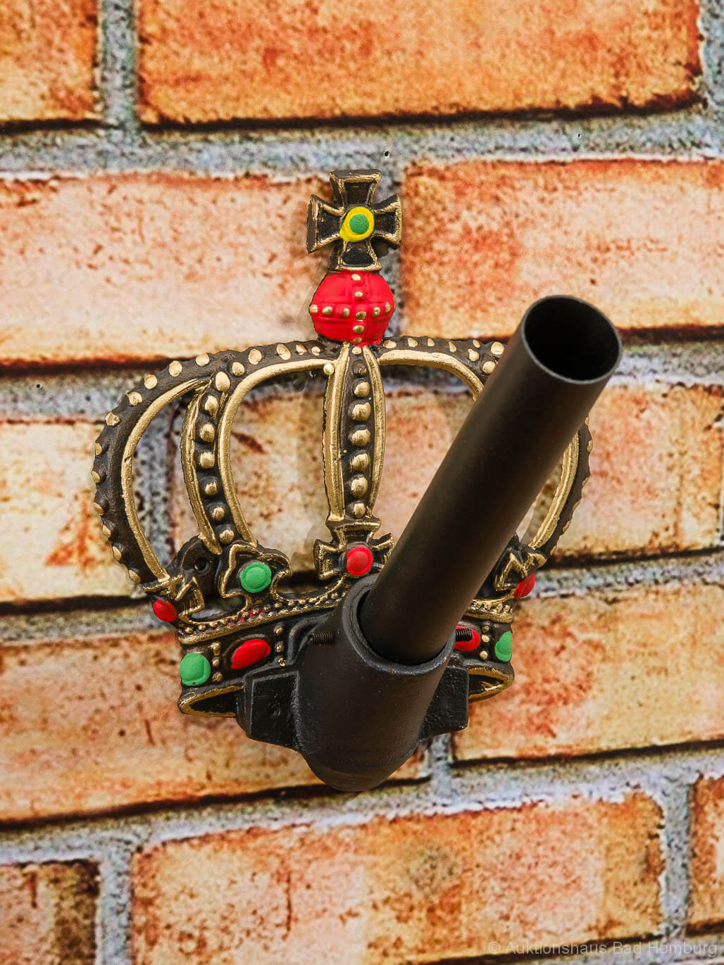 Flaggenhalter Fahnenhalter Krone König Fahnenmasthalter Fahne