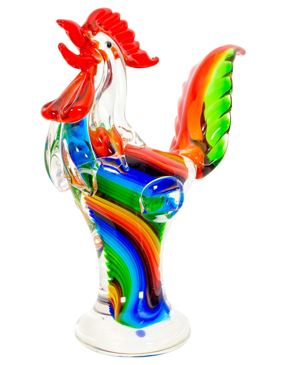 Glasfigur Figur Hahn Glas im Murano Antik Stil 29cm